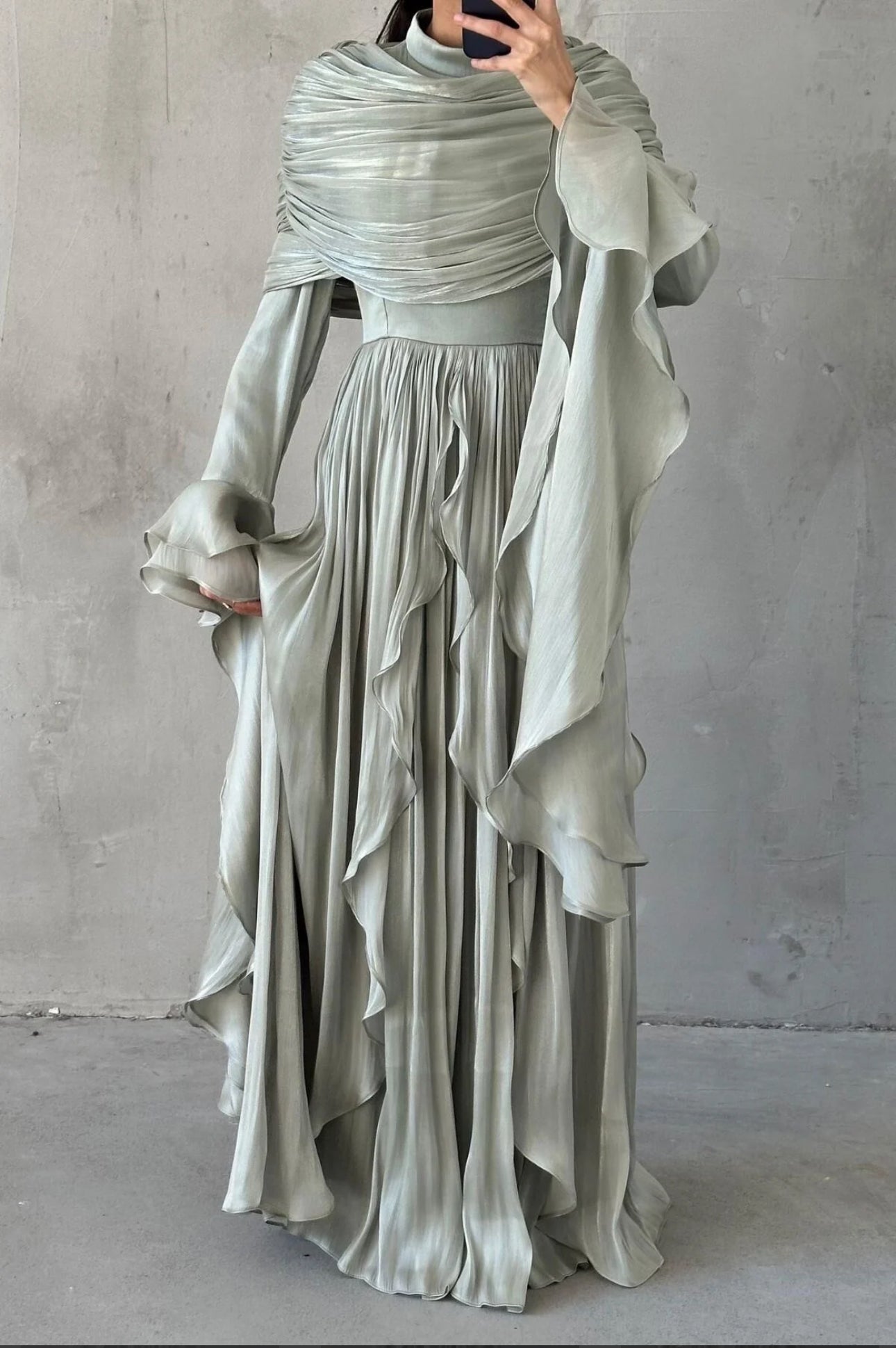 Liyana Modest Dress (sage)