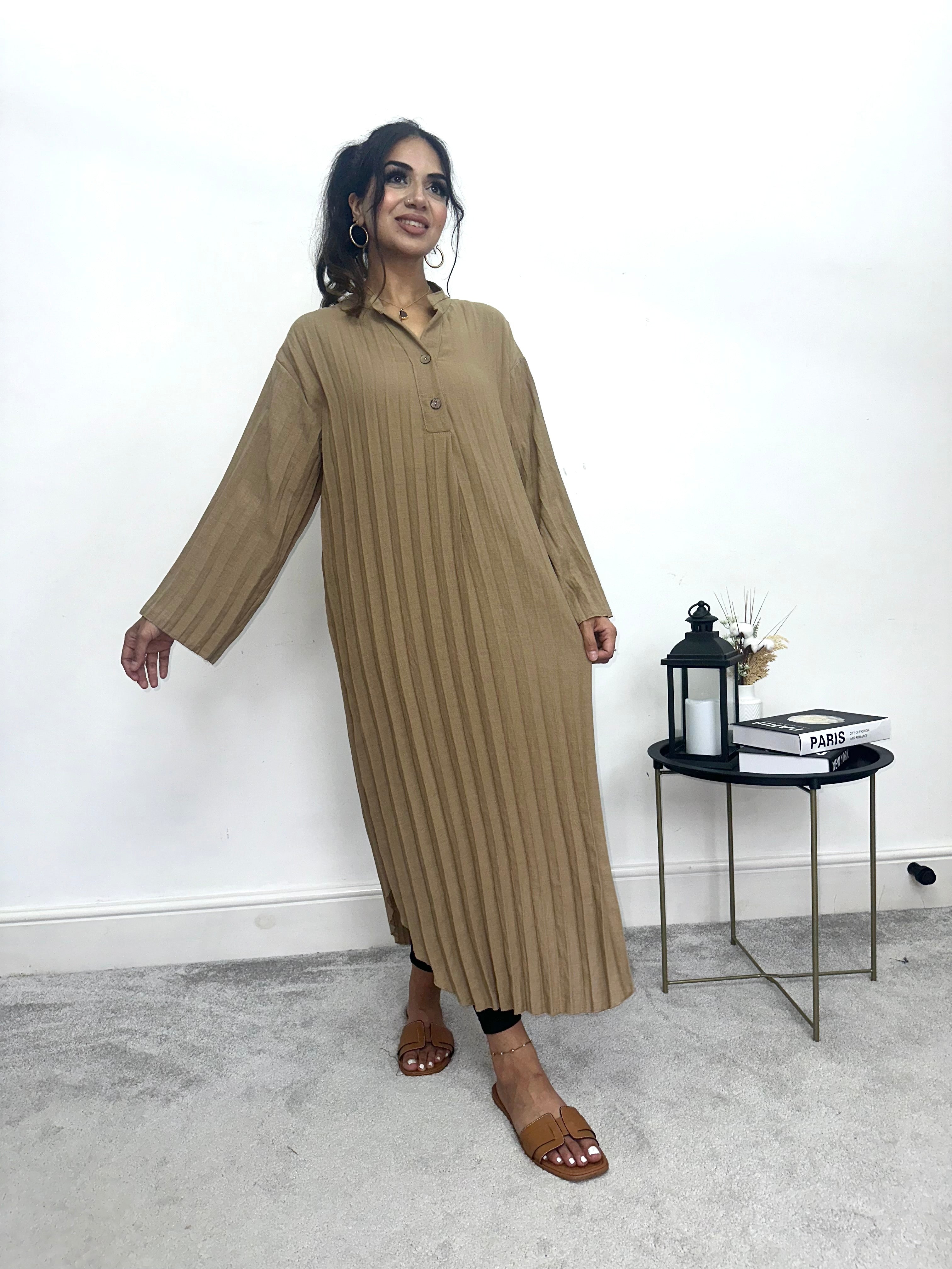 Inayah Pleated Midi Dress