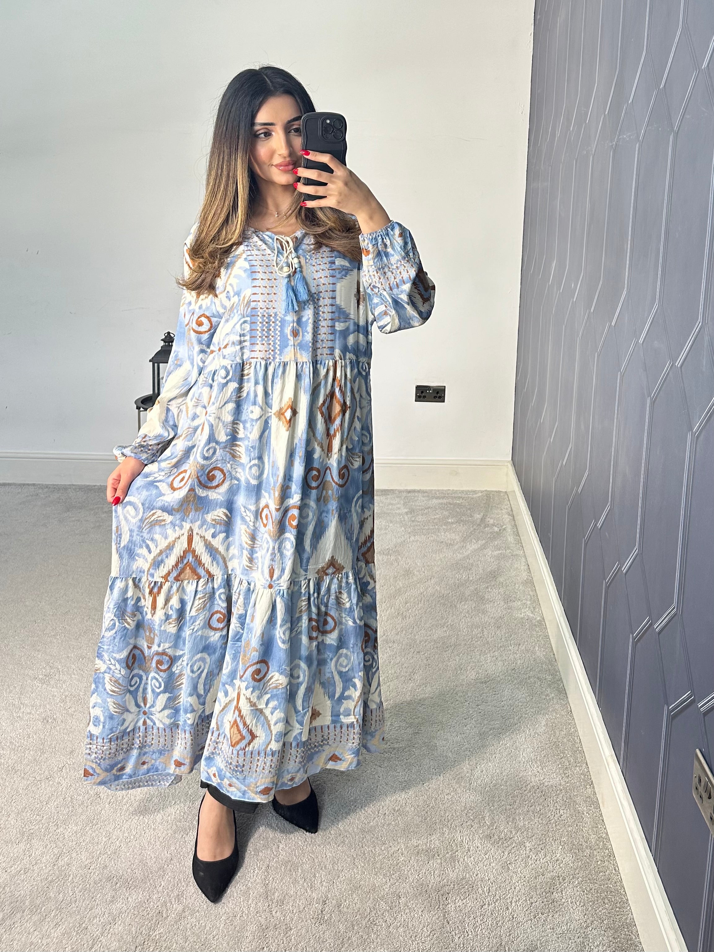 Farah Summer Long Dress (Plus Size)