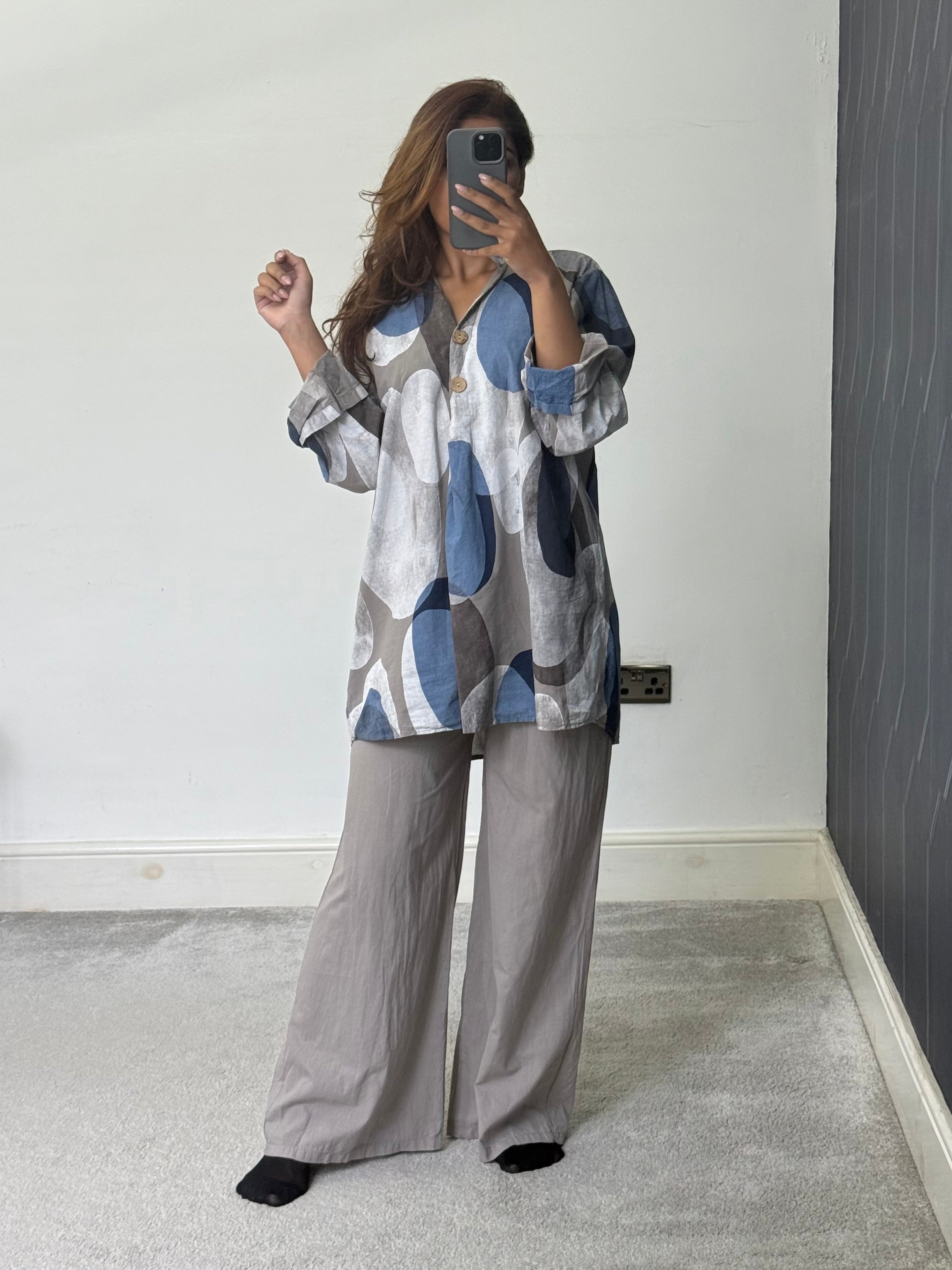 Meera Abstract Breeze Print 2 piece Co ord set