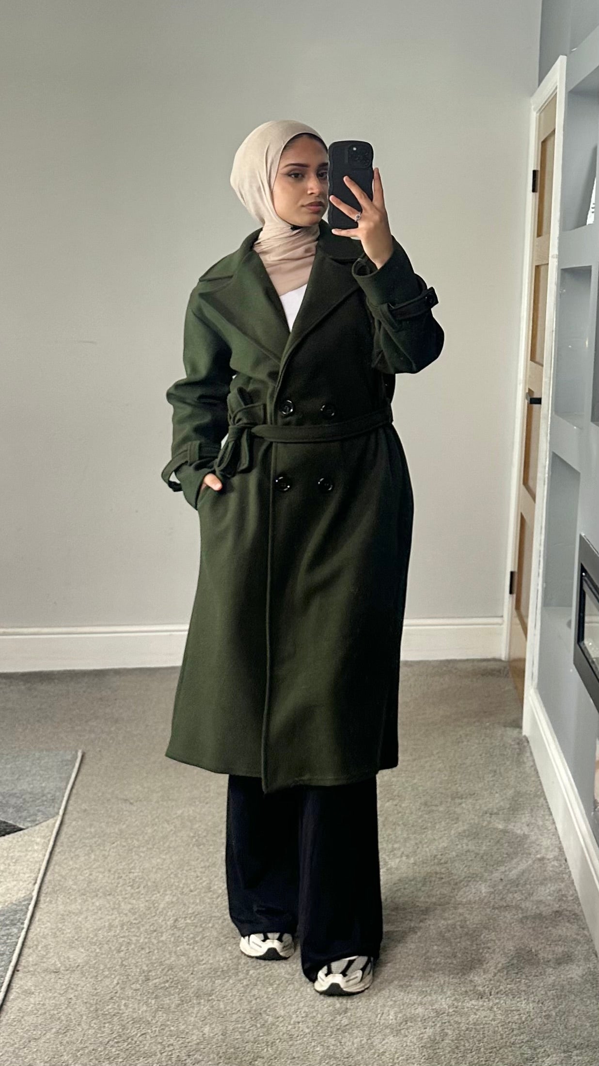 Belted Longline winter coat