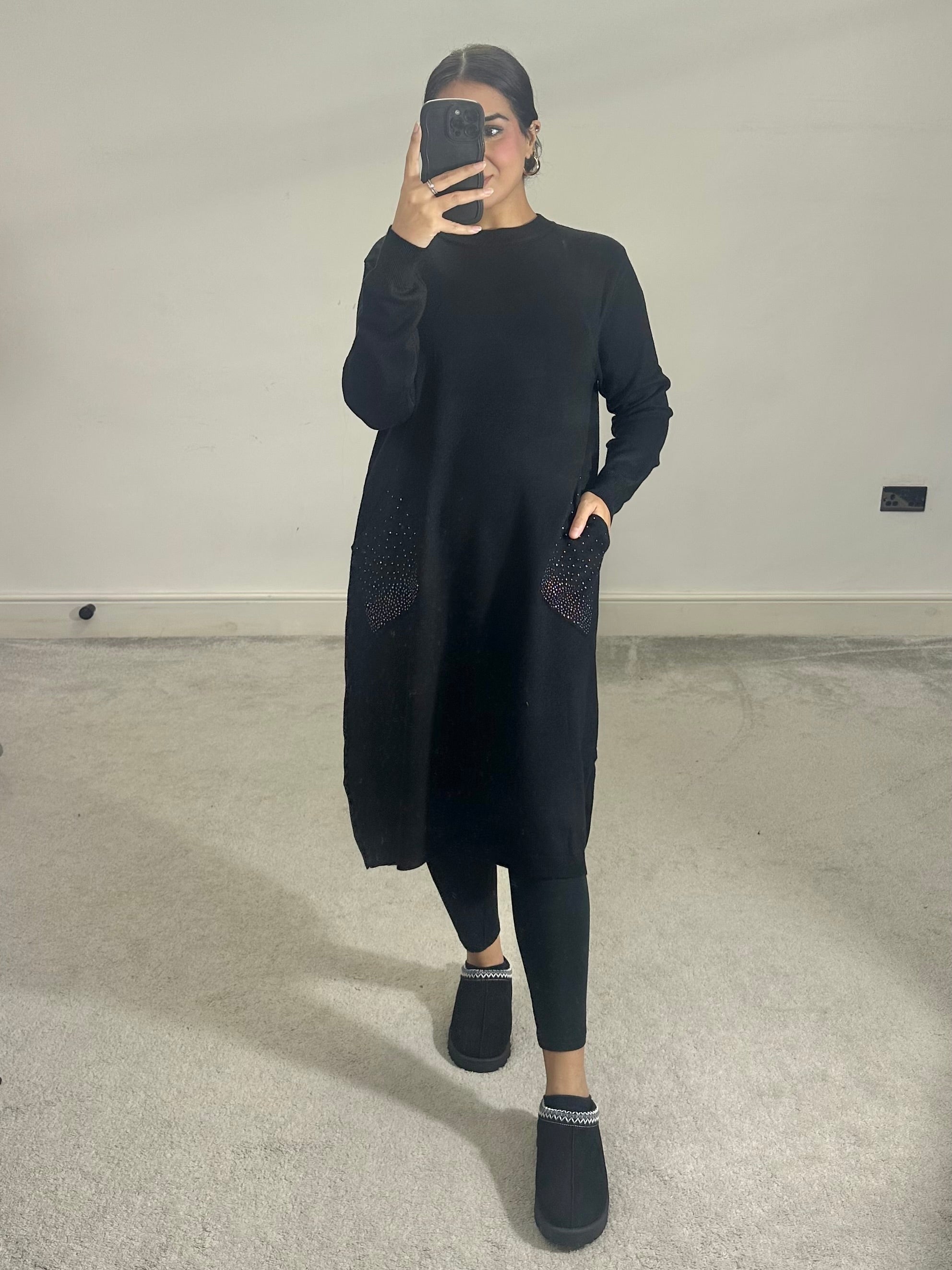 Areeba soft knit pocket dress