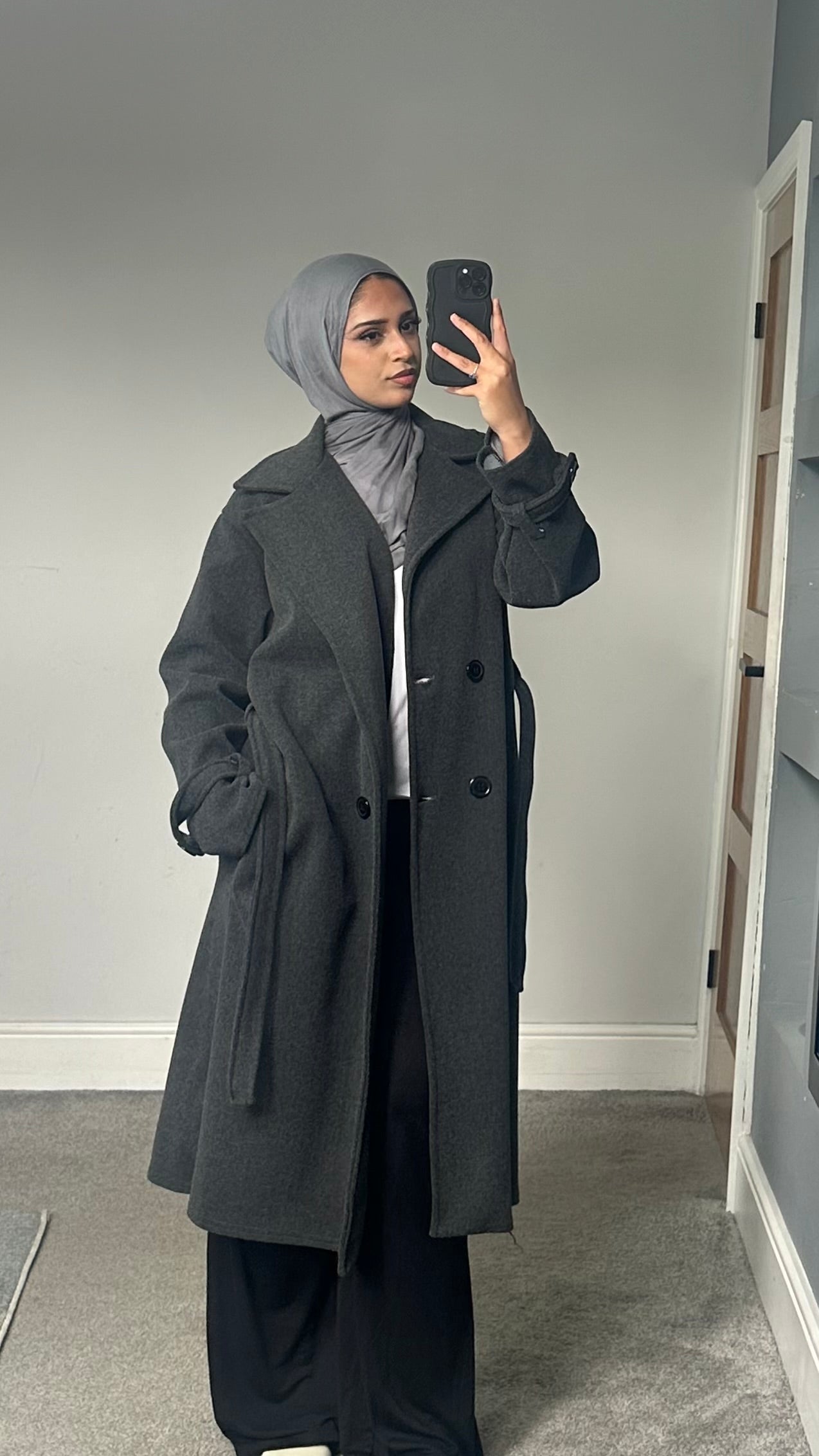 Belted Longline winter coat