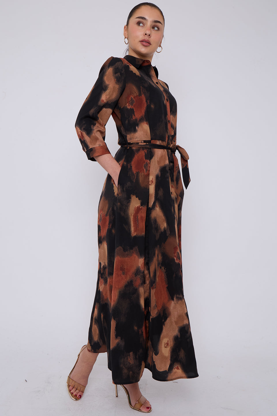 Mariyah Printed Shirt Dress