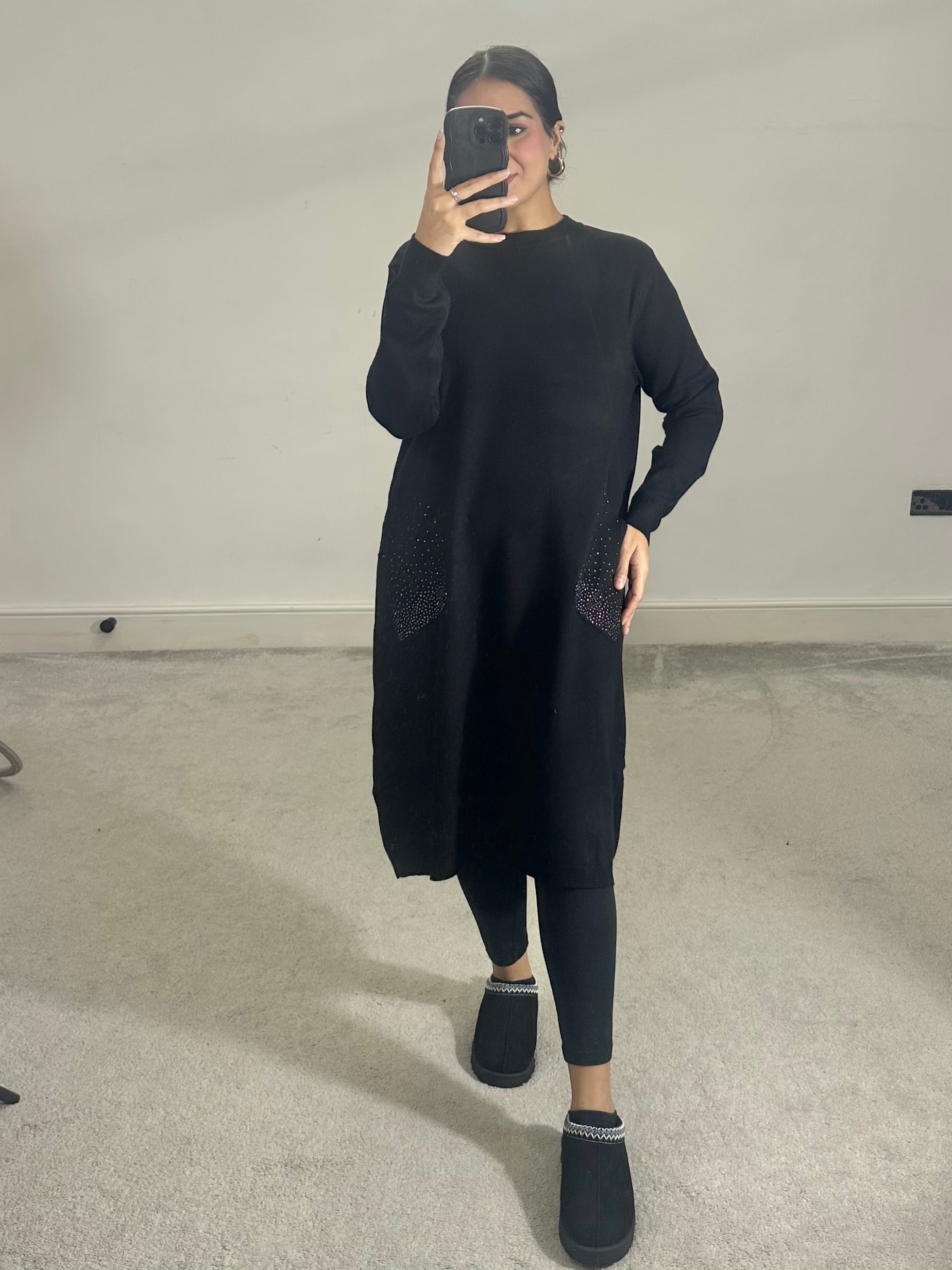 Areeba soft knit pocket dress