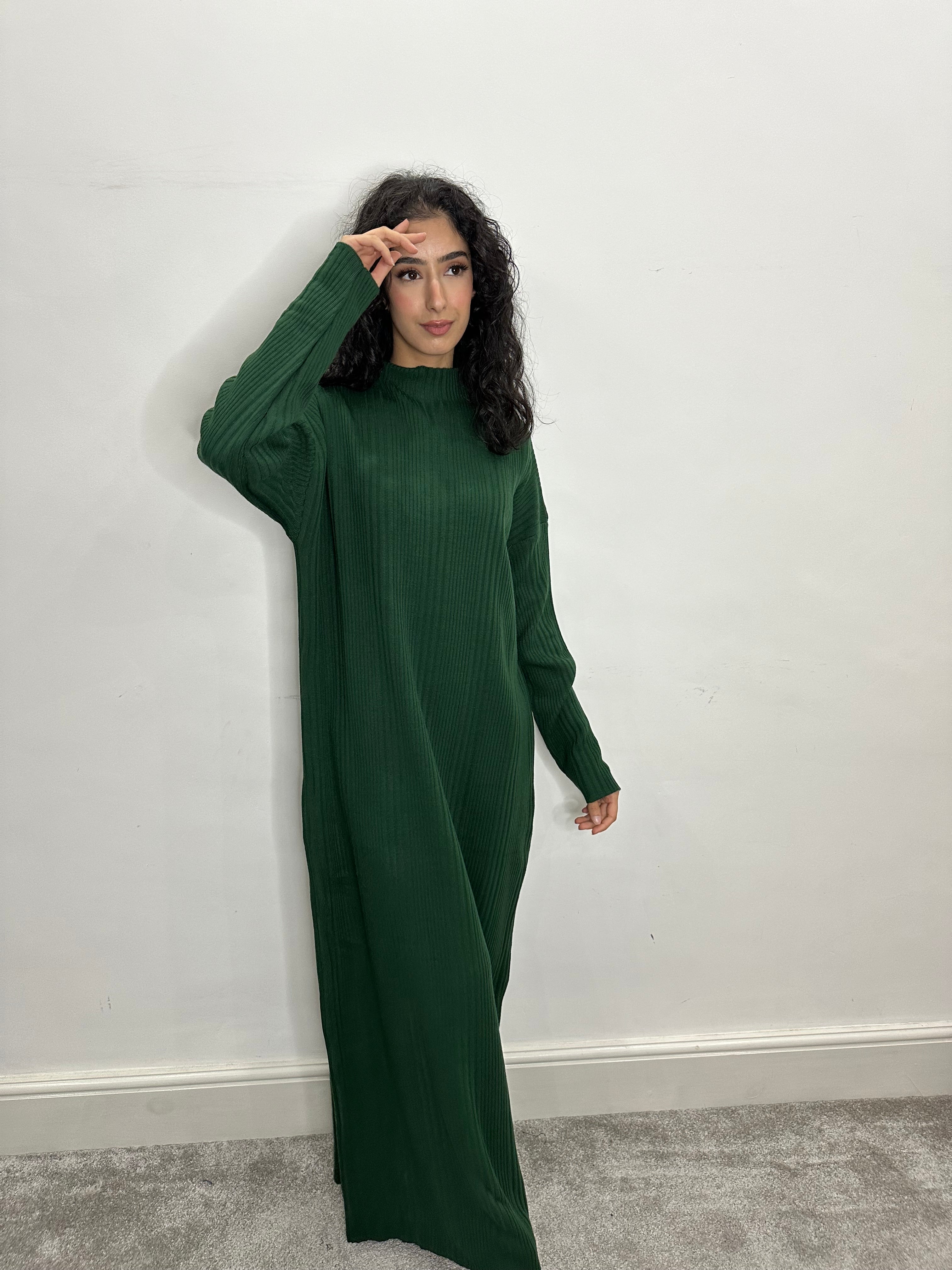 Hira Knitted Maxi Dress /Abaya