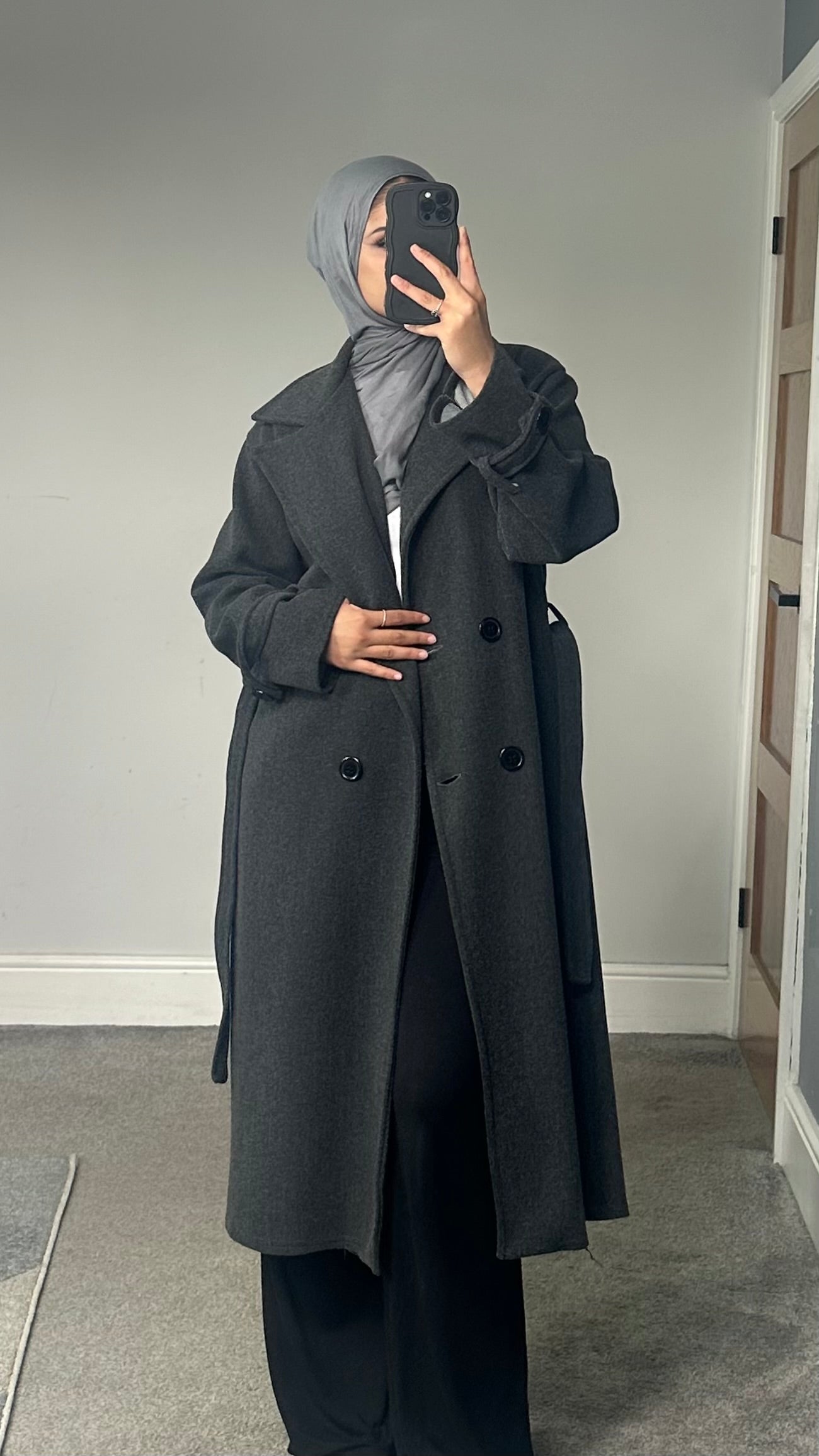 Belted Longline winter coat
