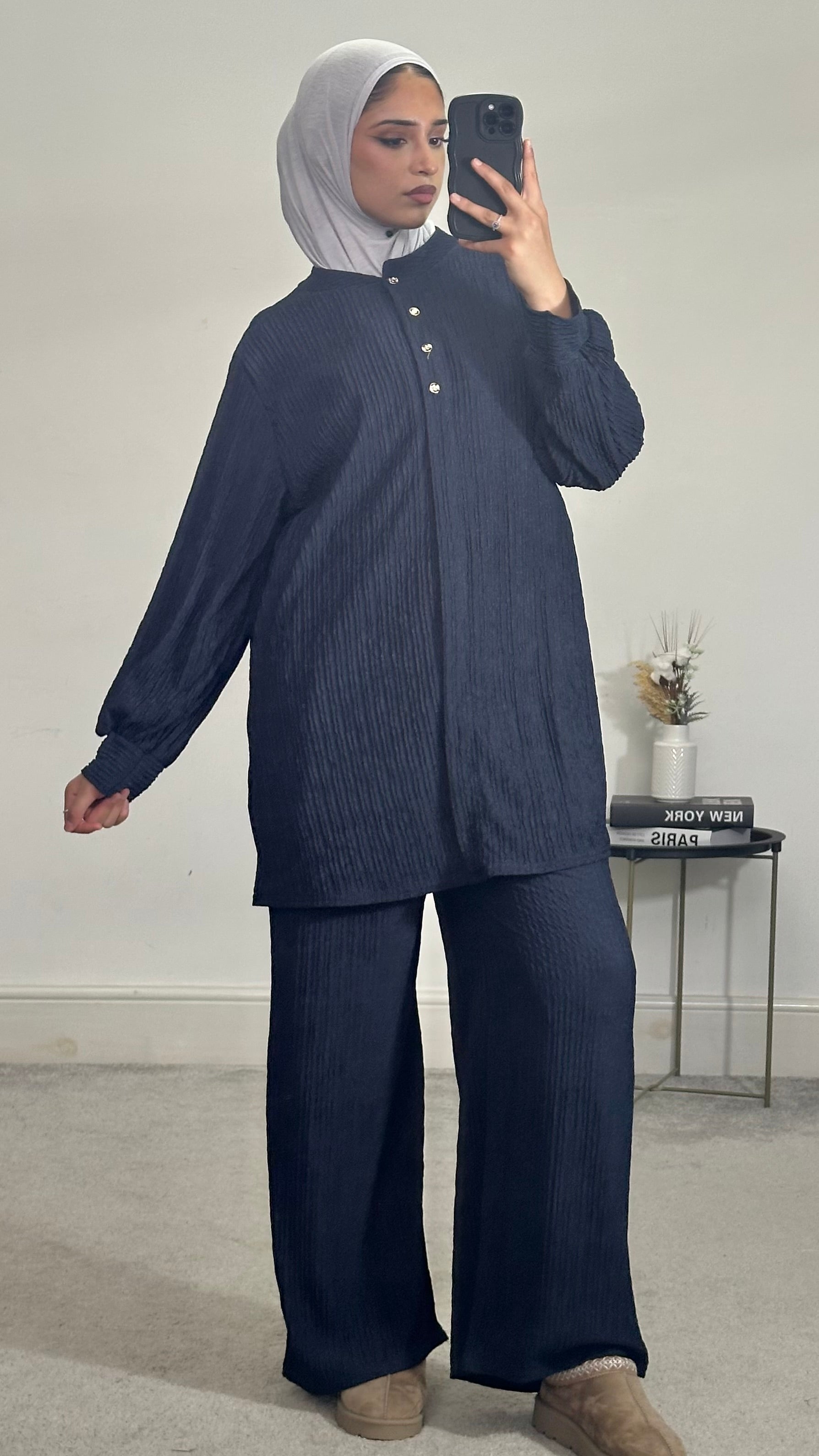 Huda Crinkle 2 piece co ords set