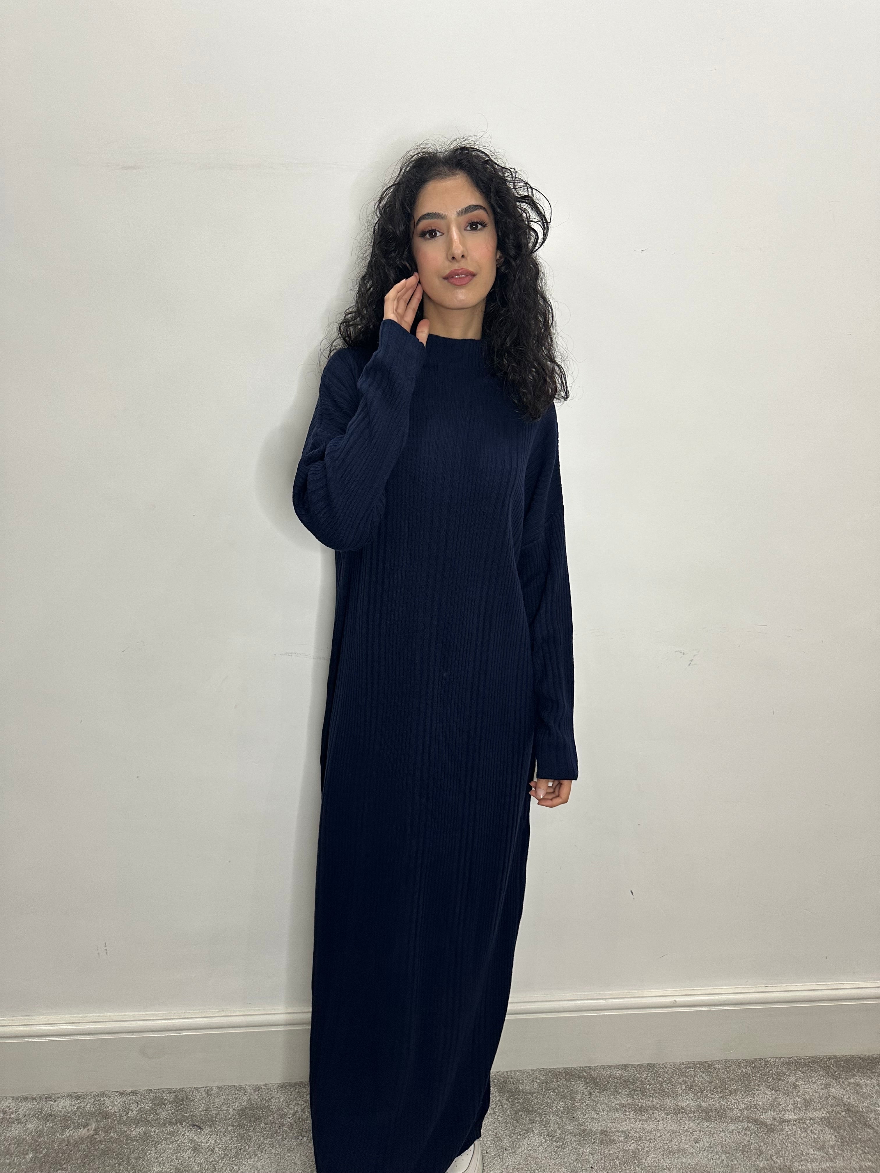 Hira Knitted Maxi Dress /Abaya