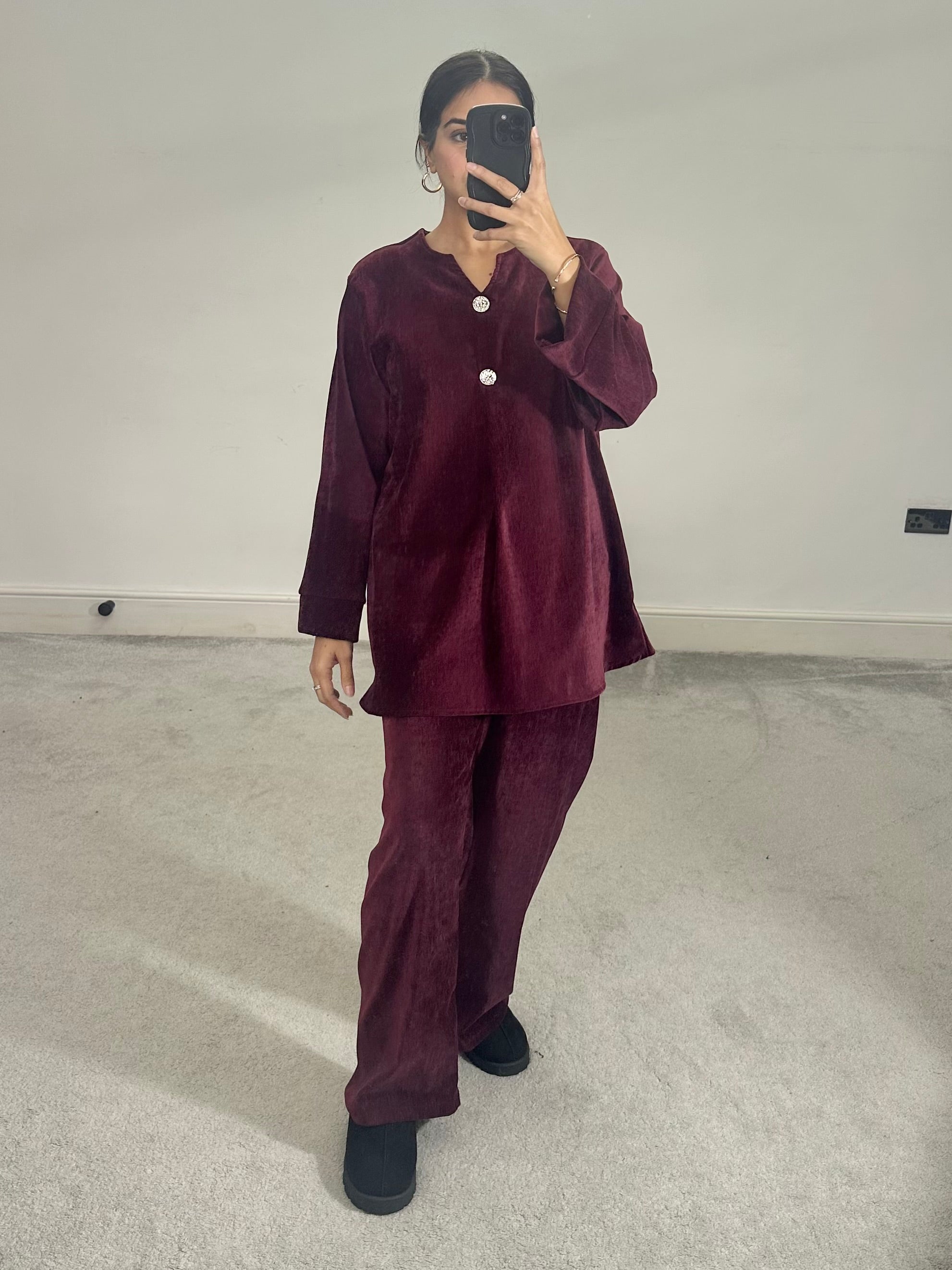 Velvet 2 piece co ord set
