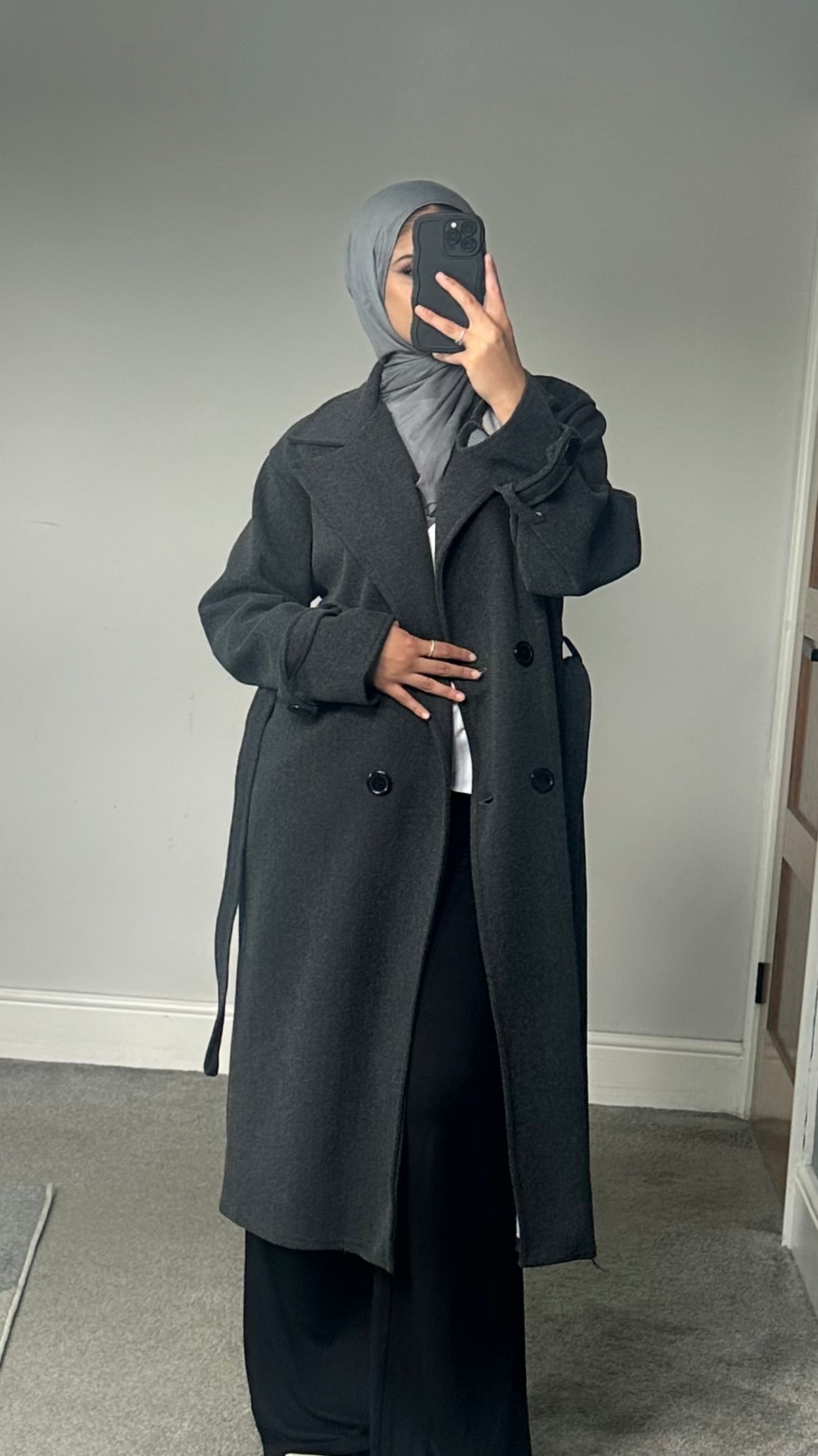 Belted Longline winter coat