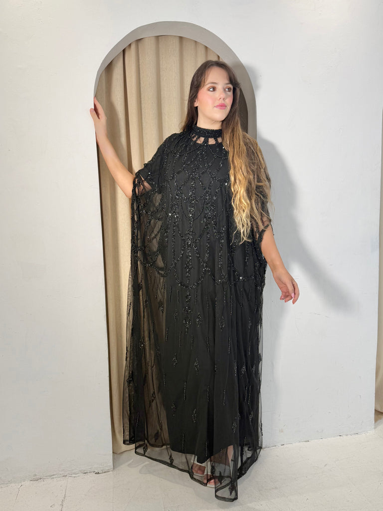 Jumana Embellished Abaya/Dress (Black)