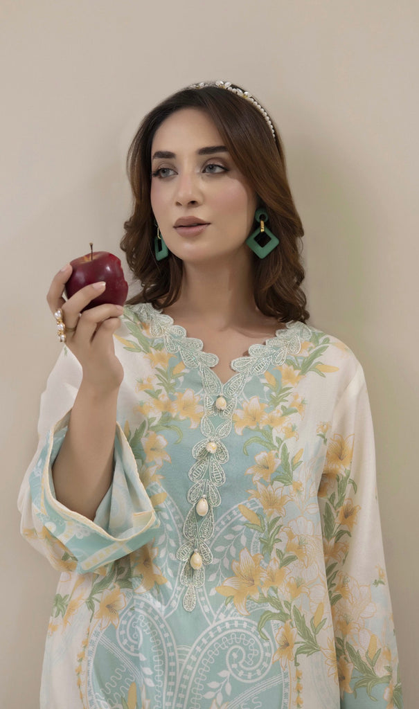 Farah Printed Modest wear Pakistani style Co ord set