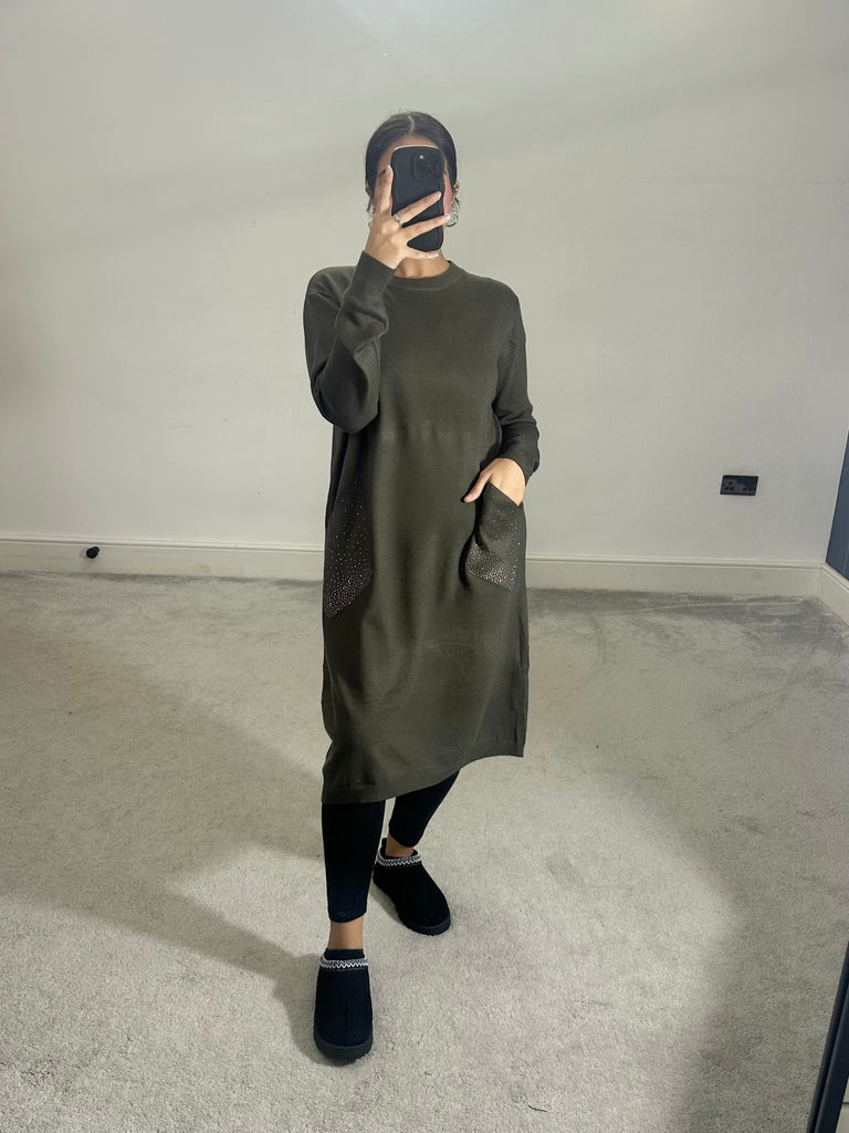 Areeba soft knit pocket dress