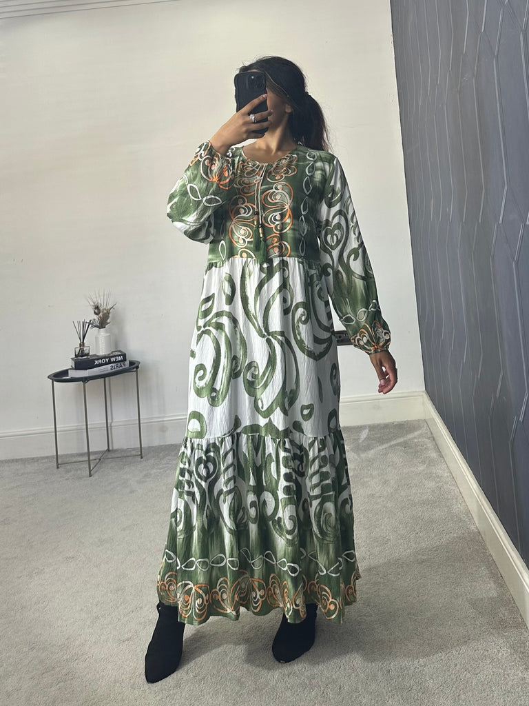 Printed Dress (Plus Size)