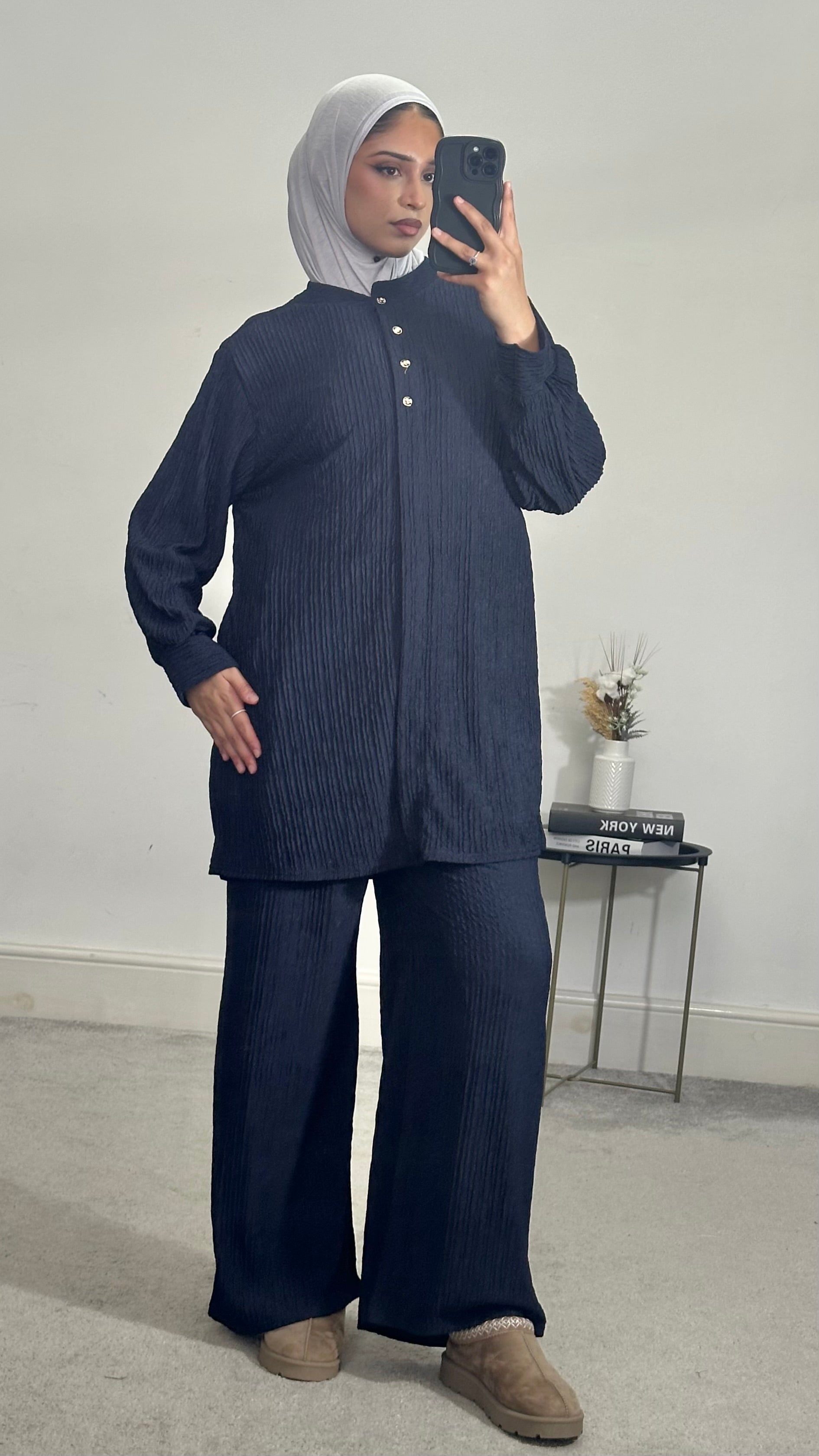 Huda Crinkle 2 piece co ords set