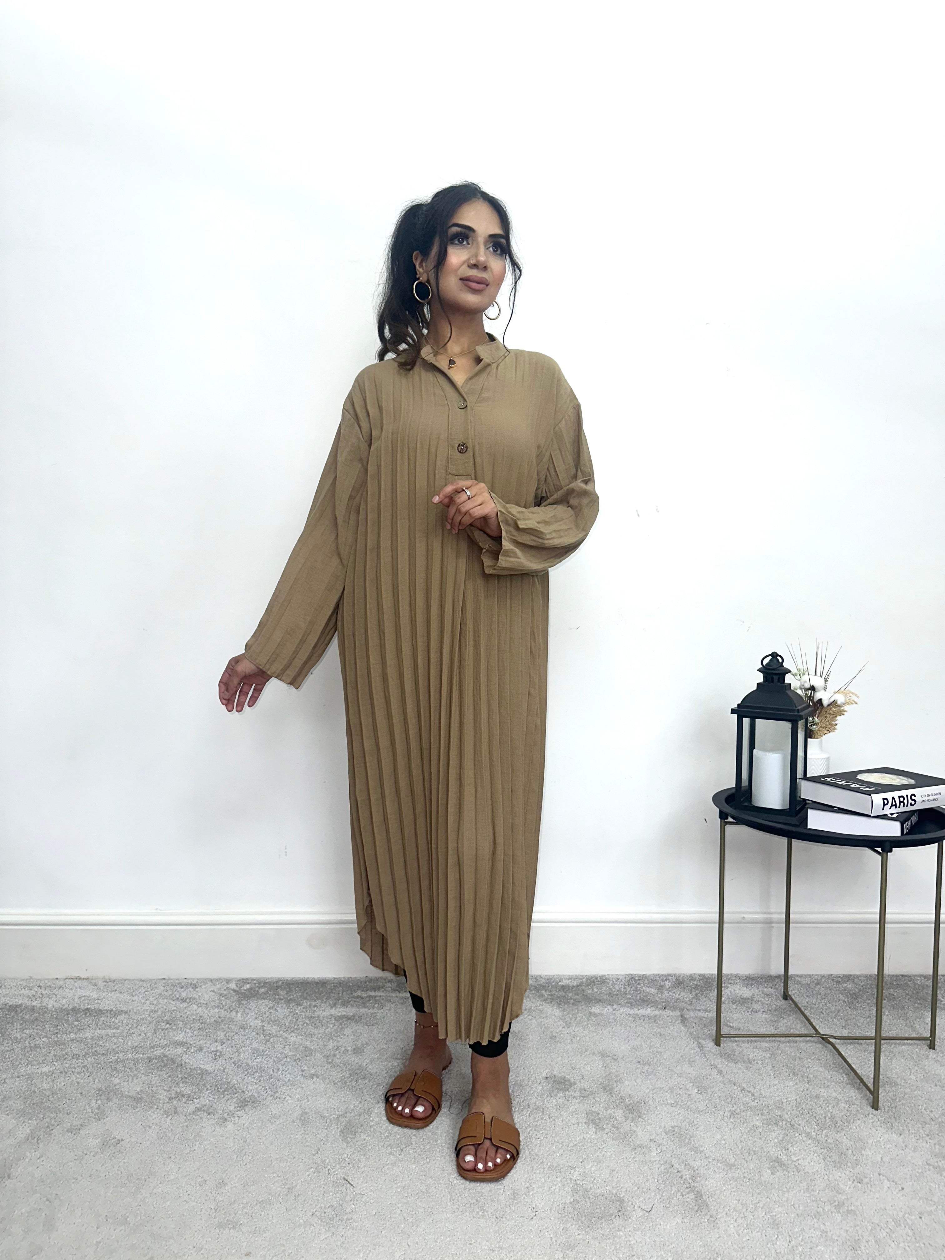 Inayah Pleated Midi Dress