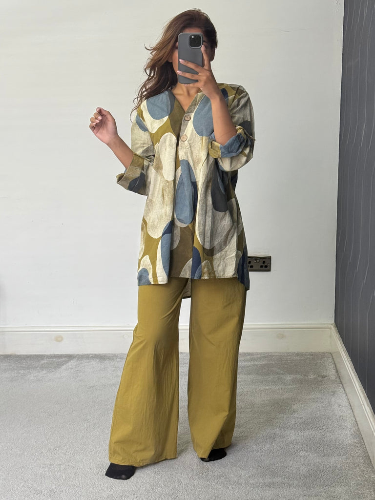 Meera Abstract Breeze Print 2 piece Co ord set
