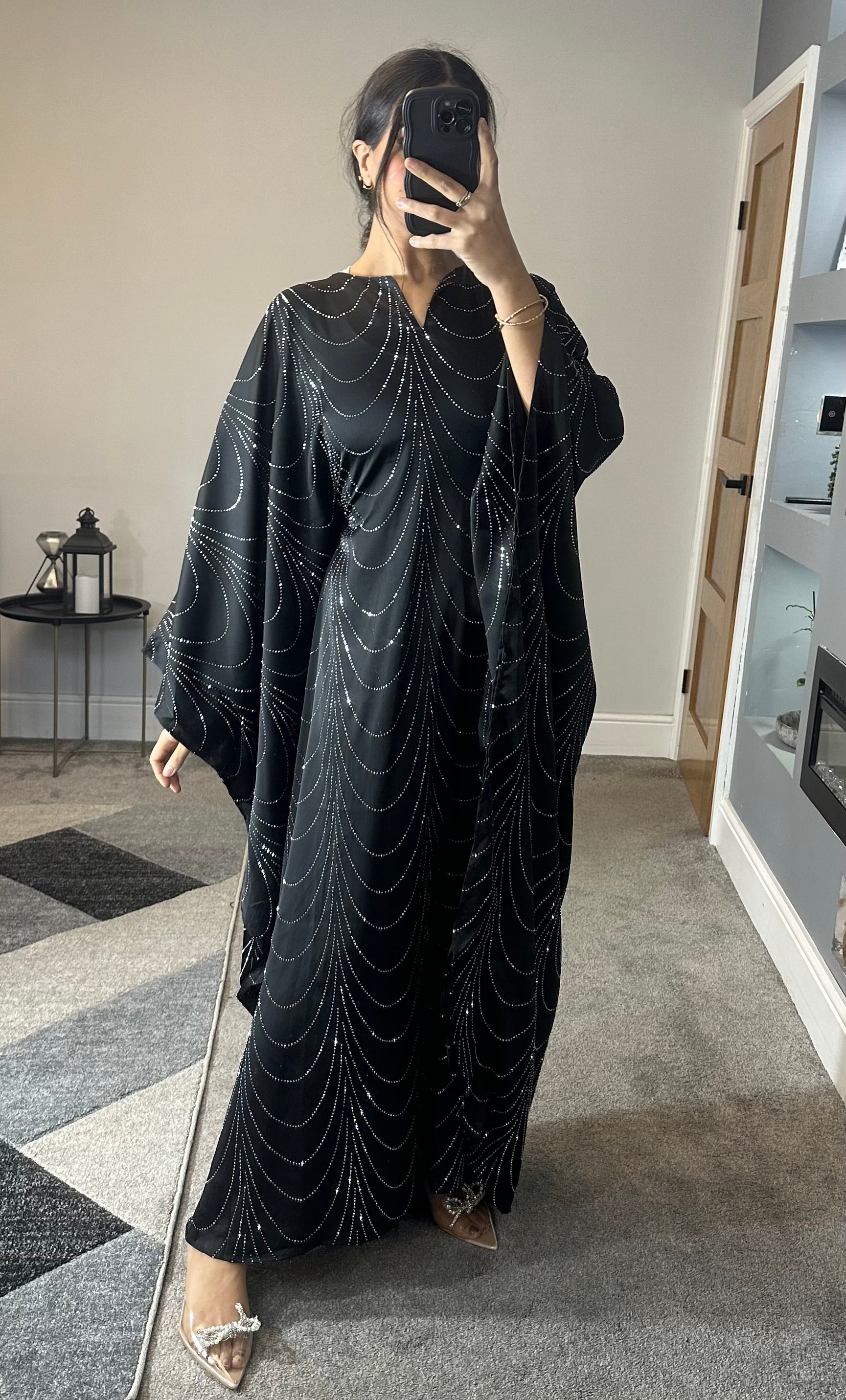 Nabeela Rhinestone Kaftan/Abaya