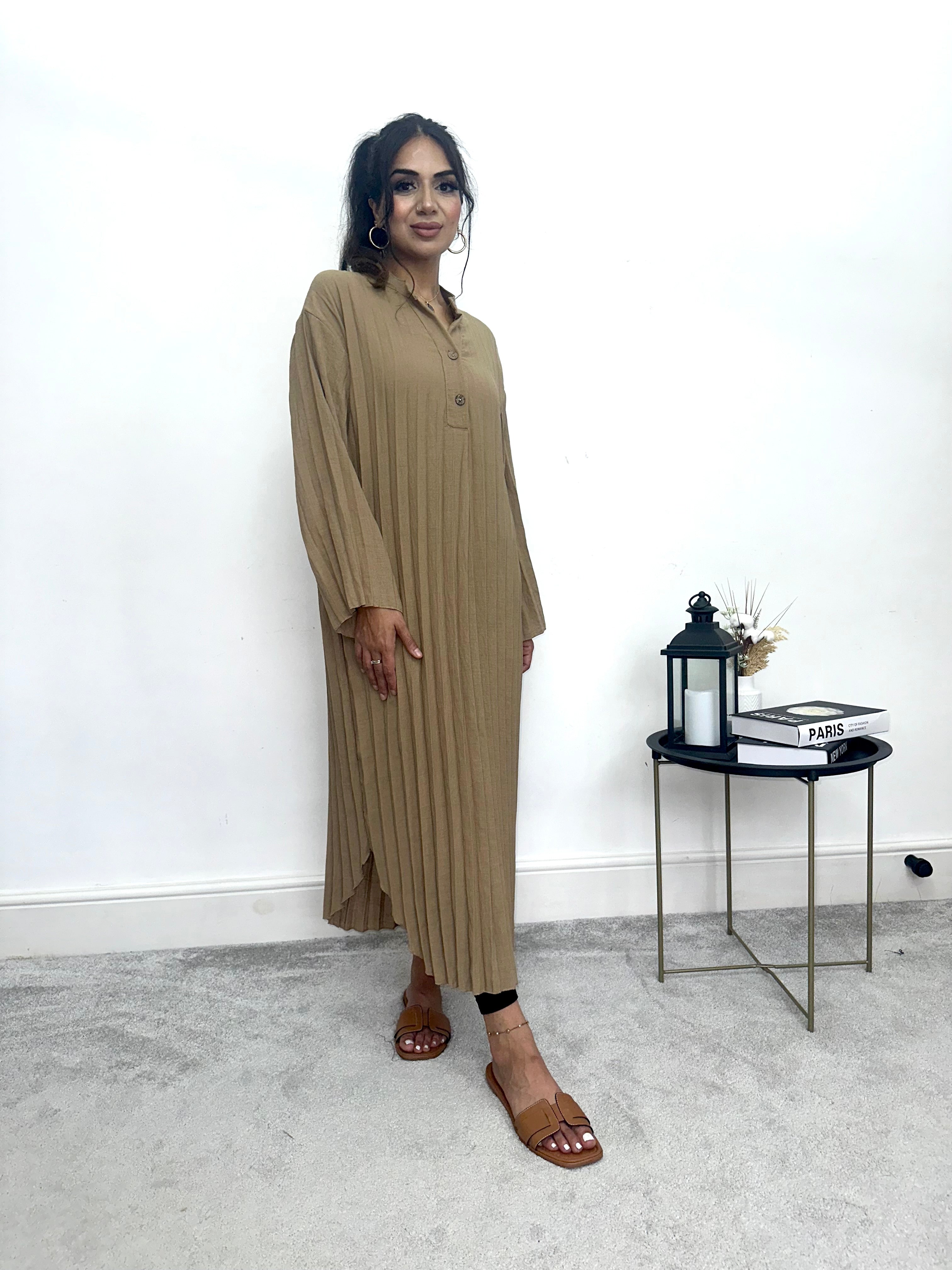 Inayah Pleated Midi Dress