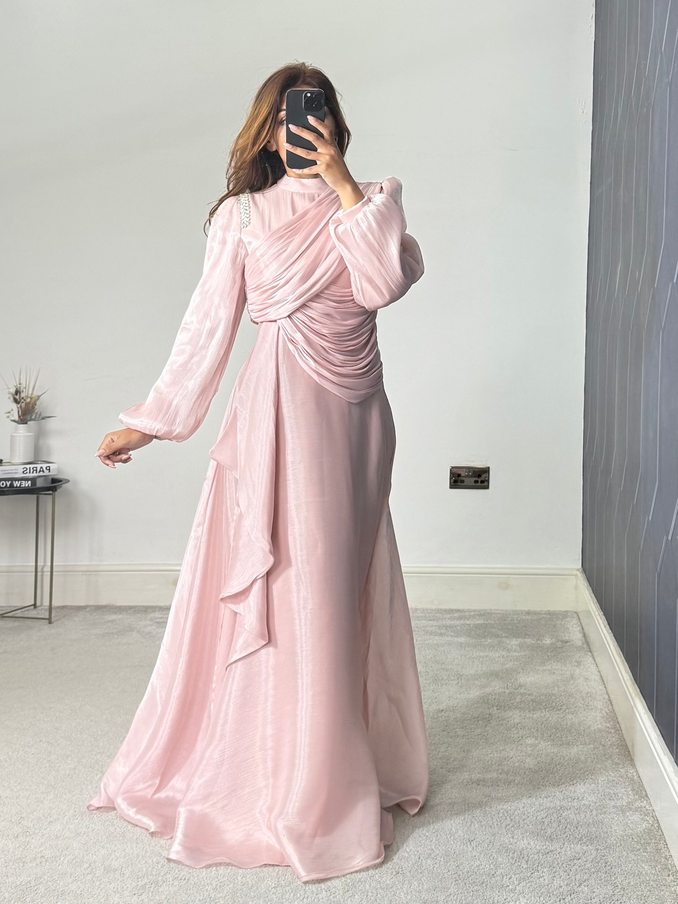 Faryal Modest Dress (Blush)