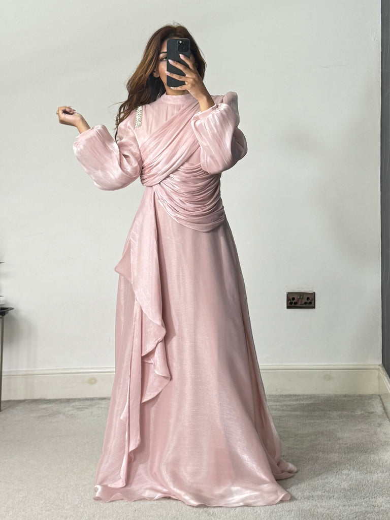Faryal Modest Dress (Blush)