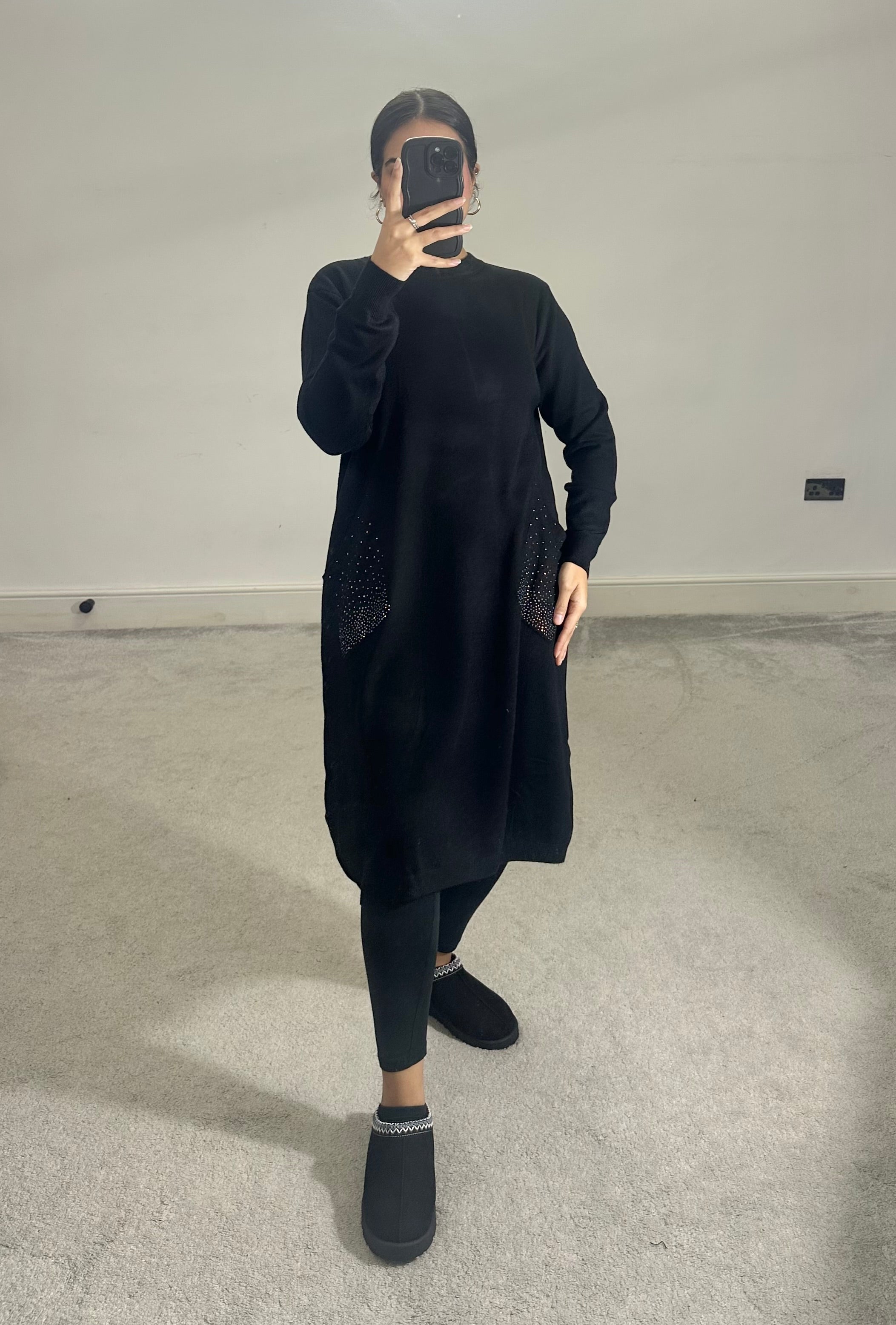 Areeba soft knit pocket dress
