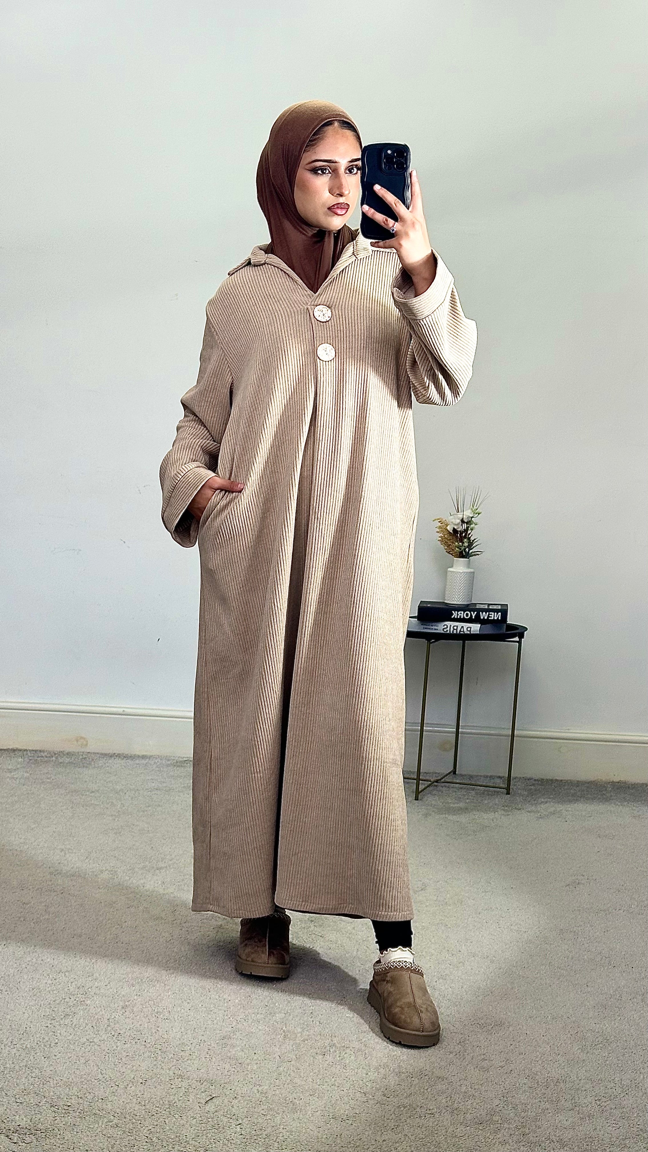 Corduroy Abaya/Long Dress