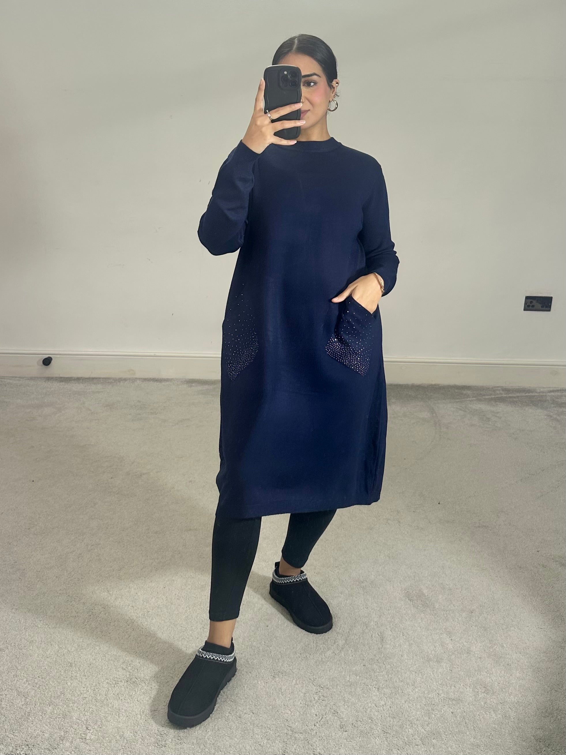Areeba soft knit pocket dress