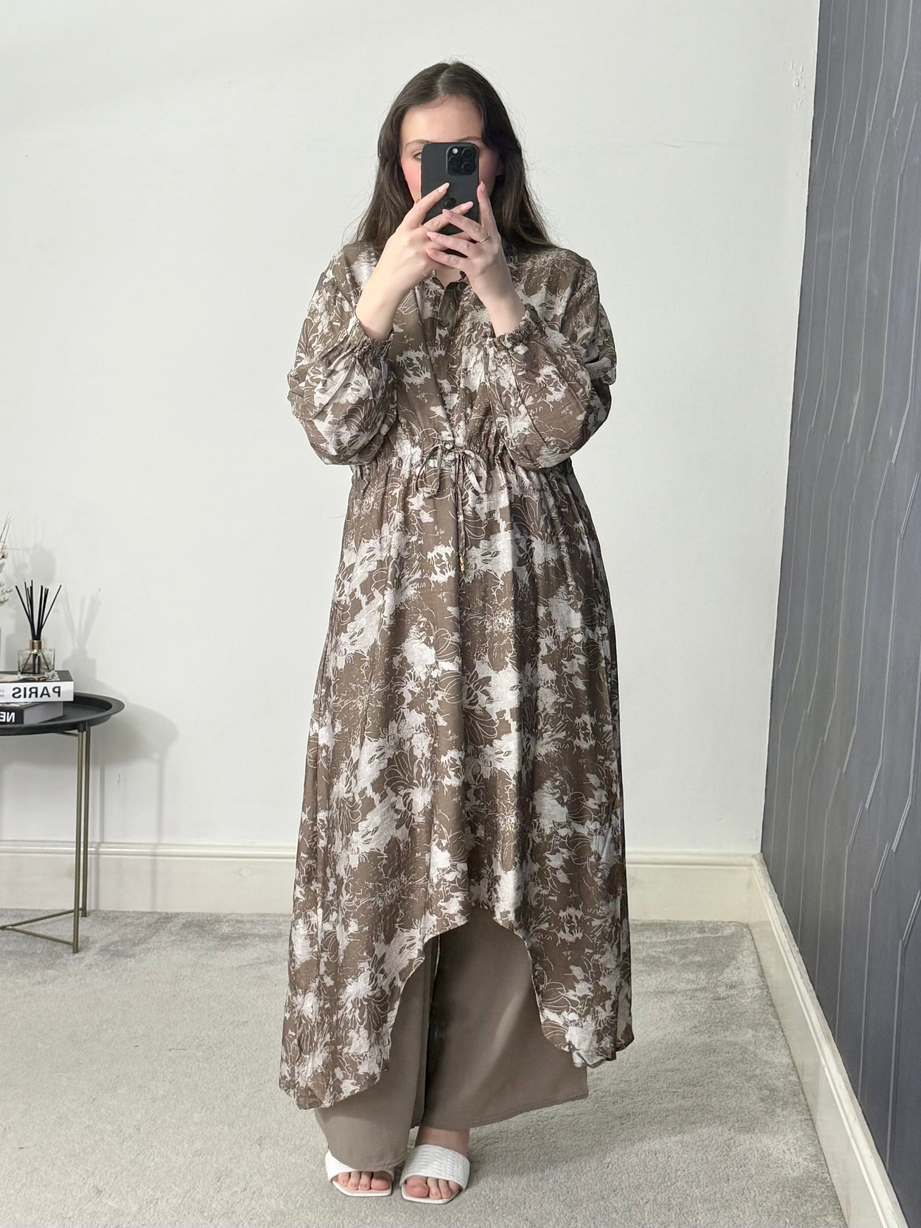 Printed hi low 2 piece co-ord set