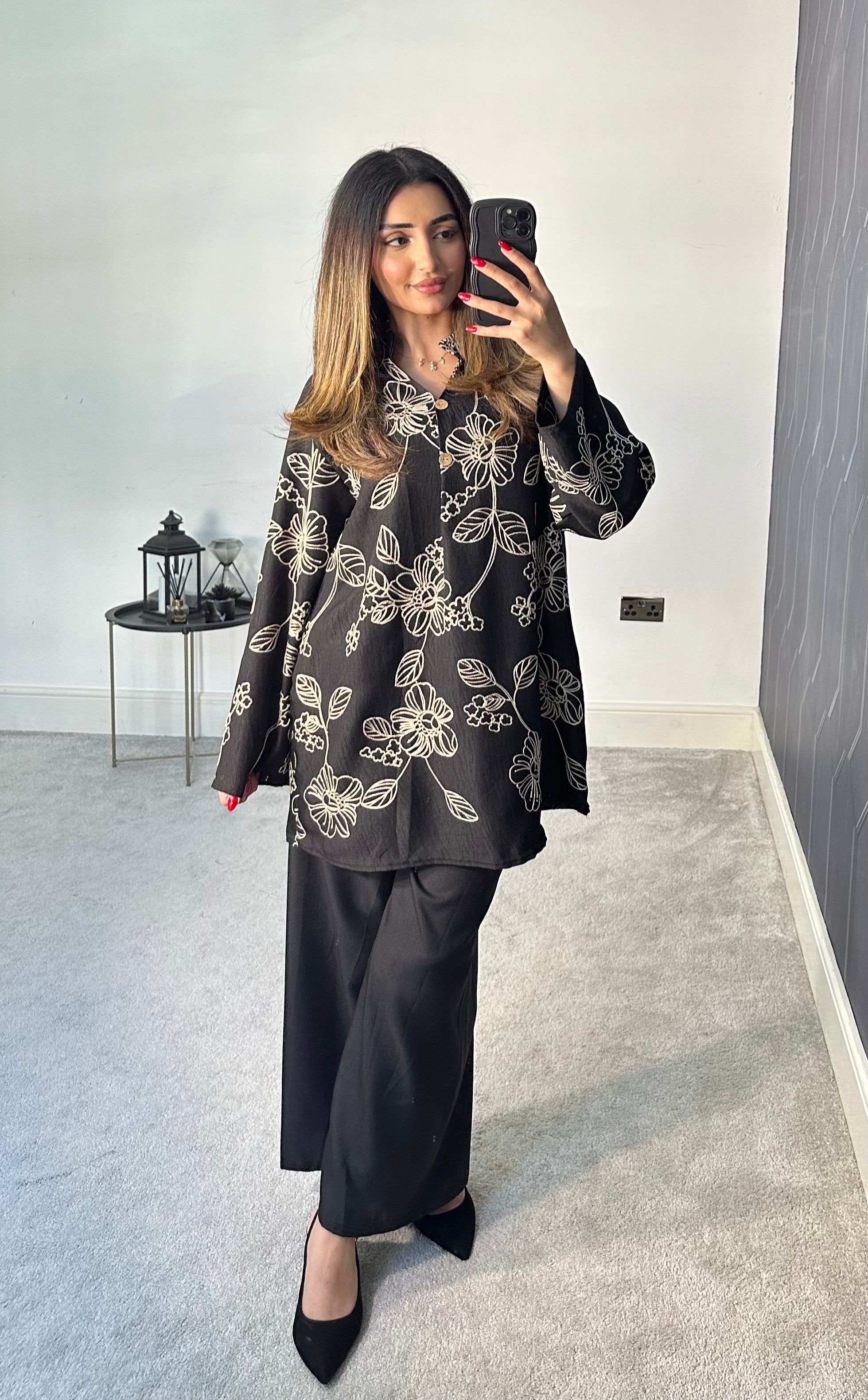 Erum Thread Embroidery 2 piece co ords
