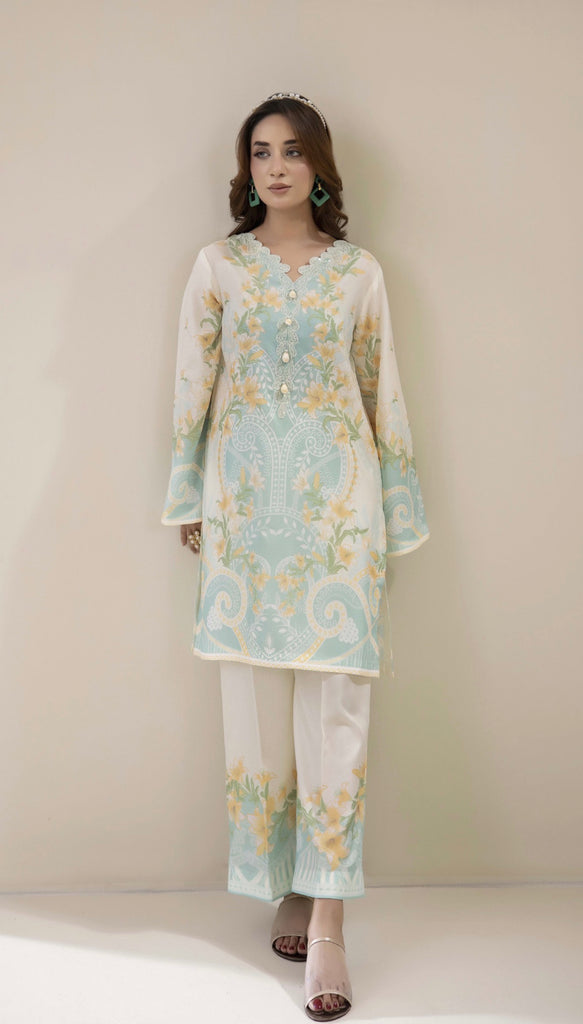 Farah Printed Modest wear Pakistani style Co ord set