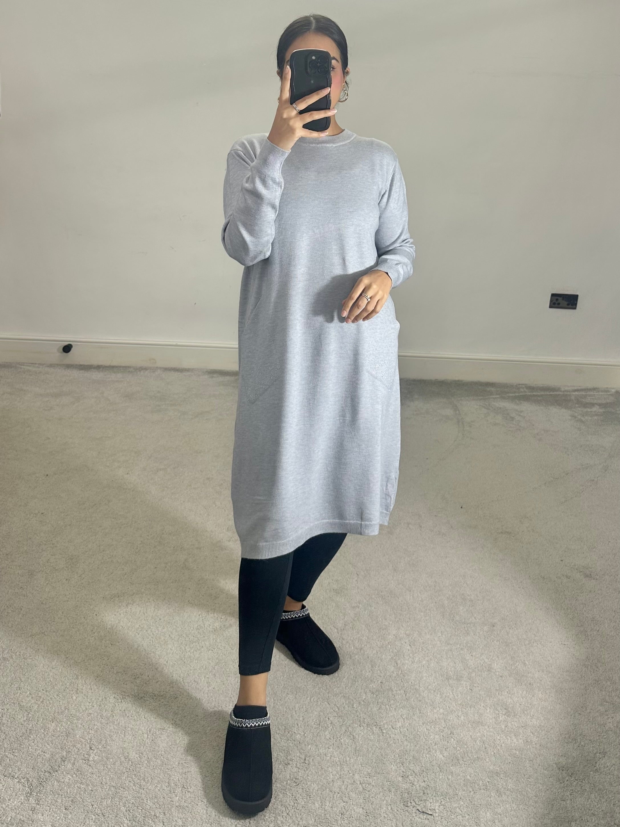 Areeba soft knit pocket dress