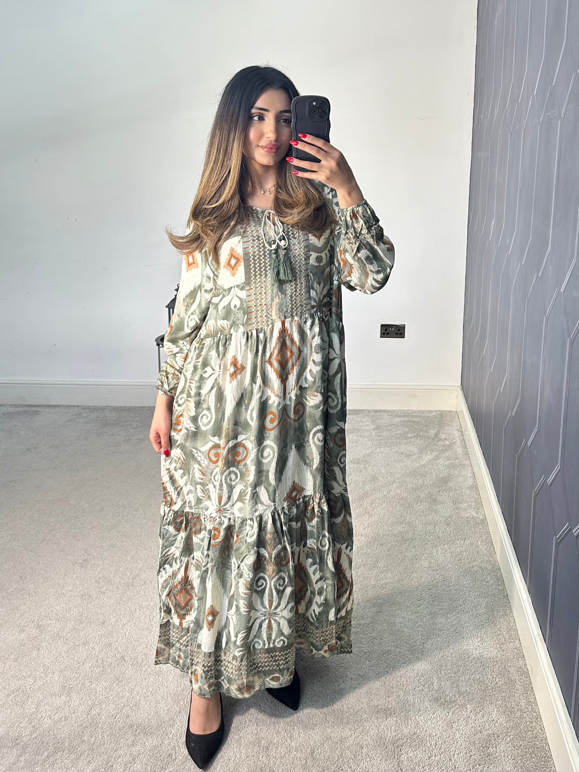 Farah Summer Long Dress (Plus Size)