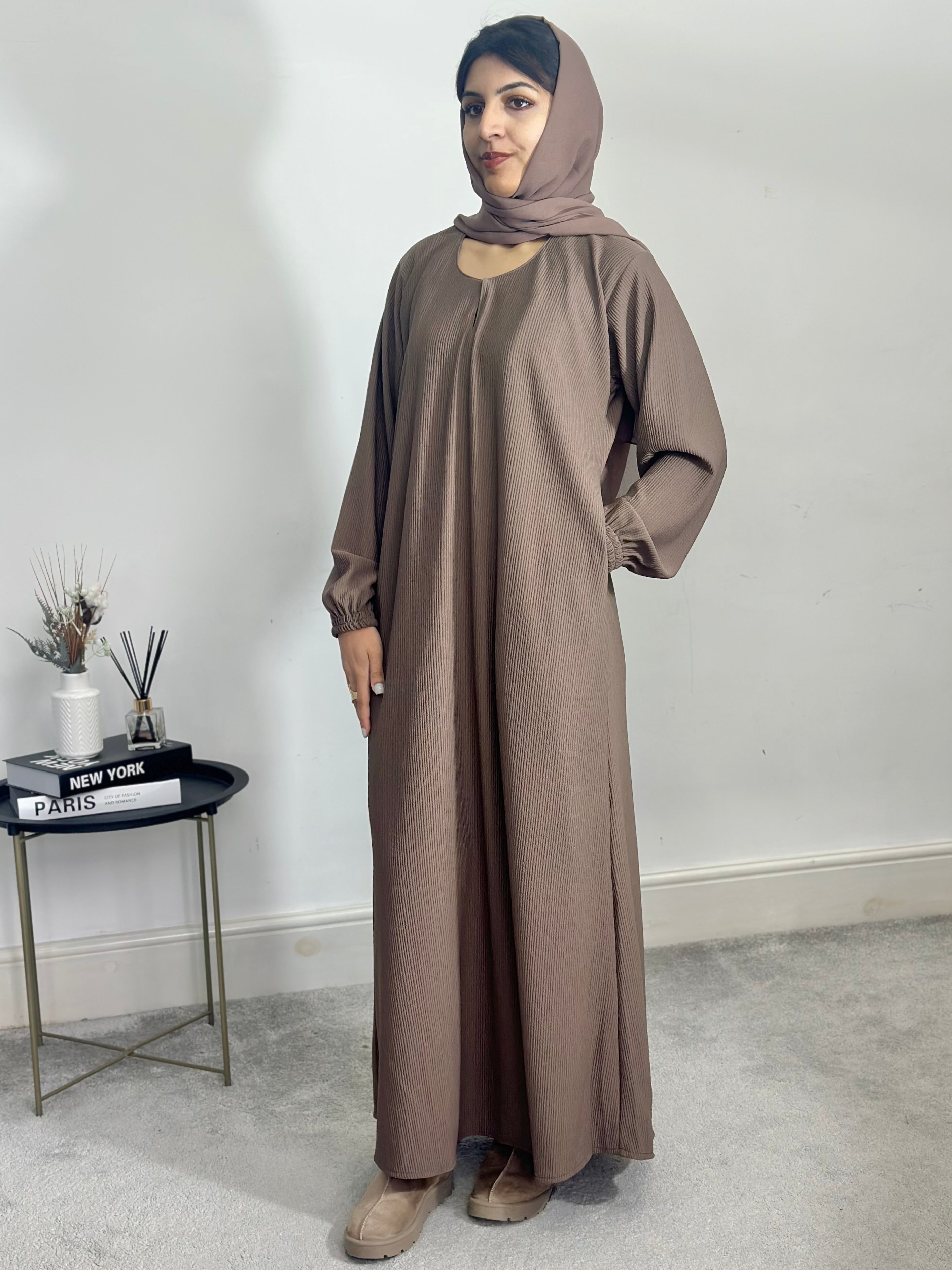 Husna Abaya (Taupe Brown)