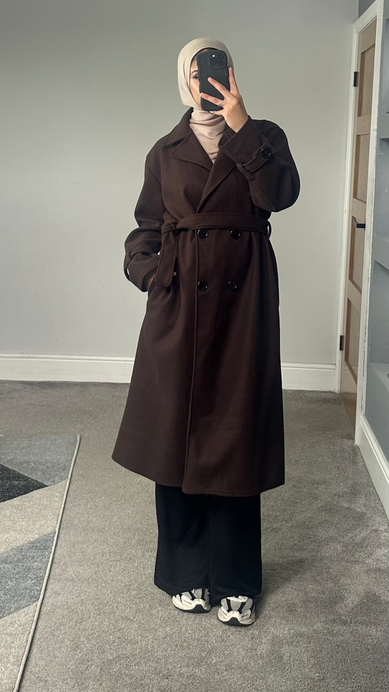 Belted Longline winter coat
