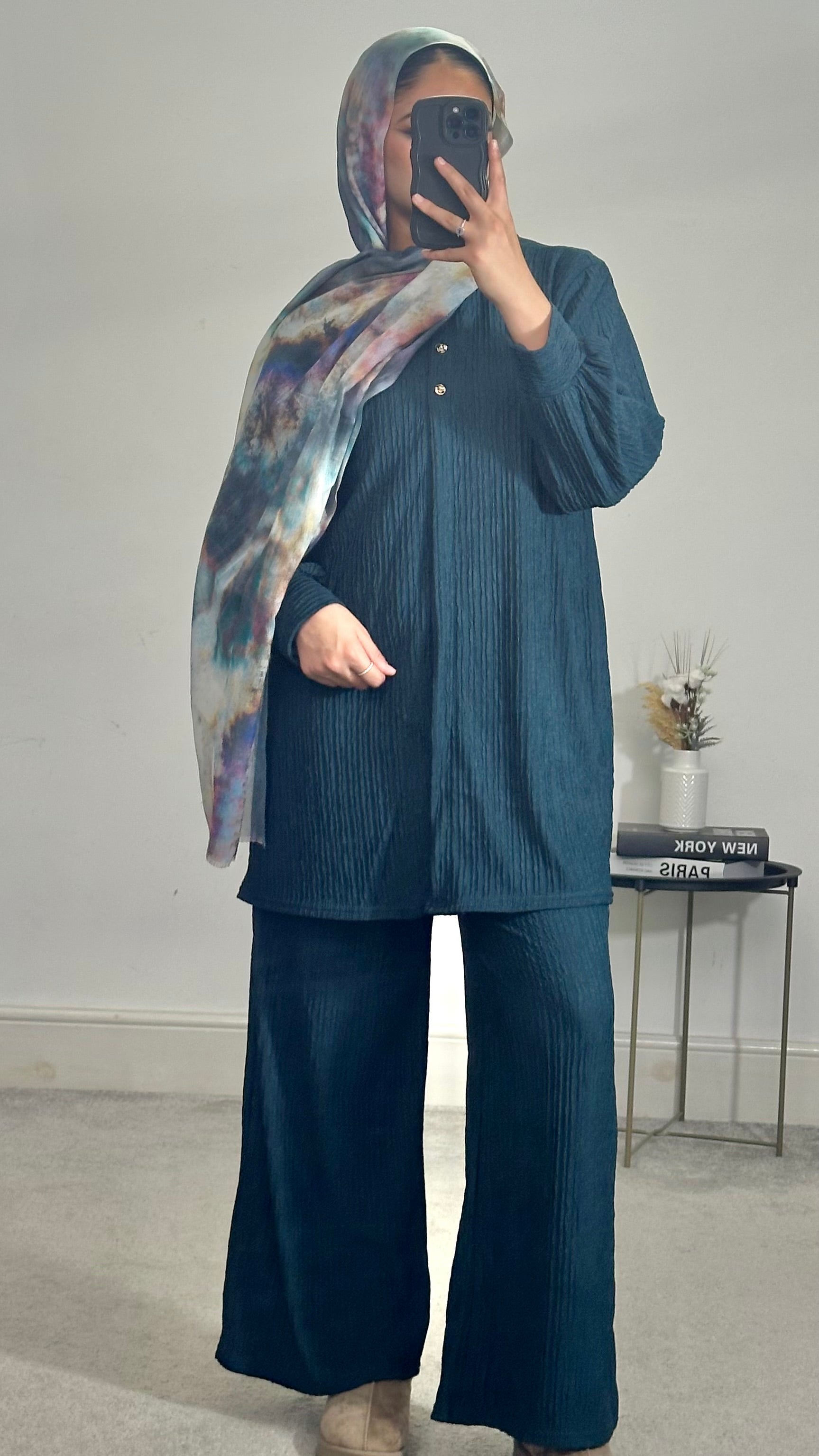 Huda Crinkle 2 piece co ords set