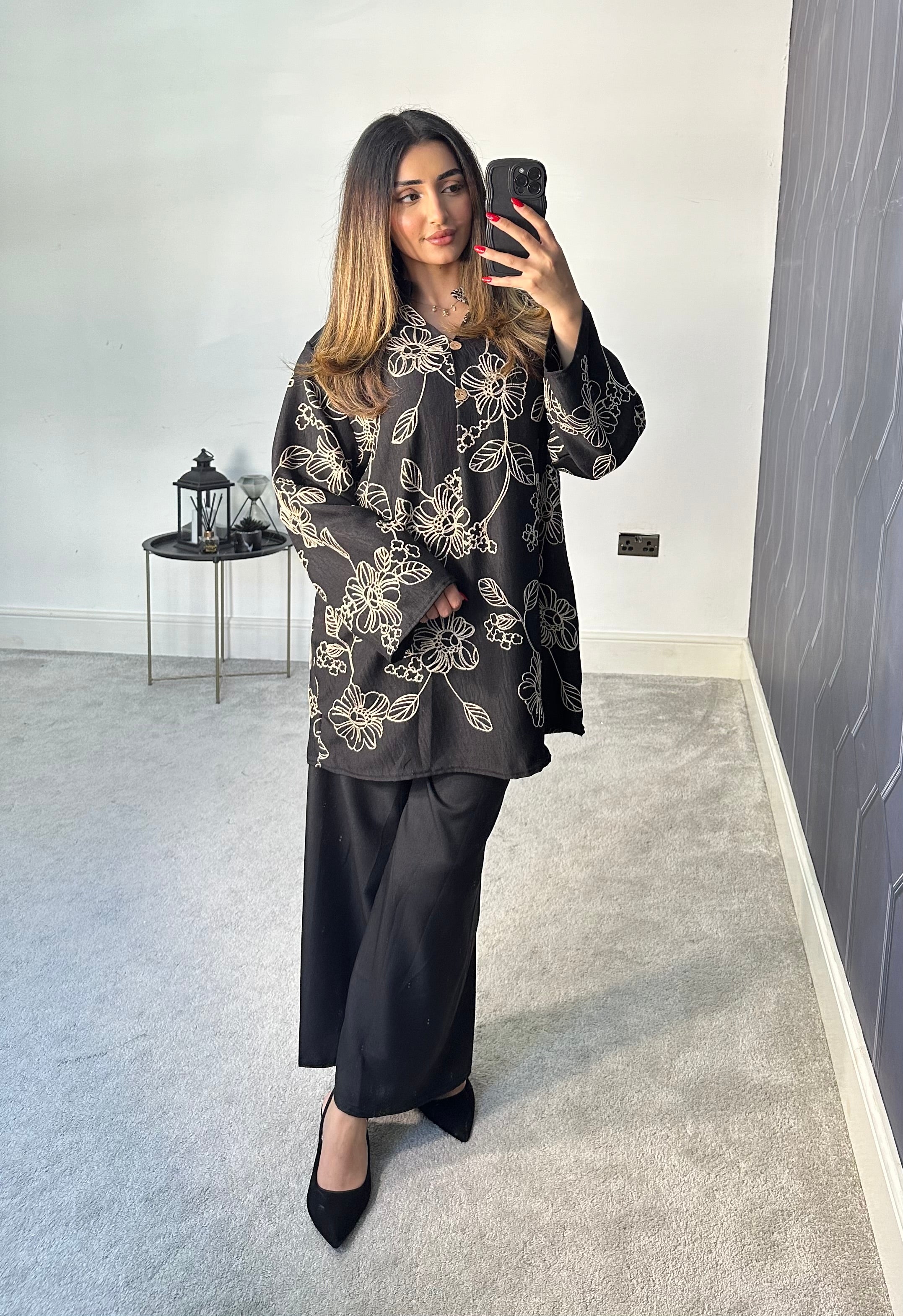 Erum Thread Embroidery 2 piece co ords