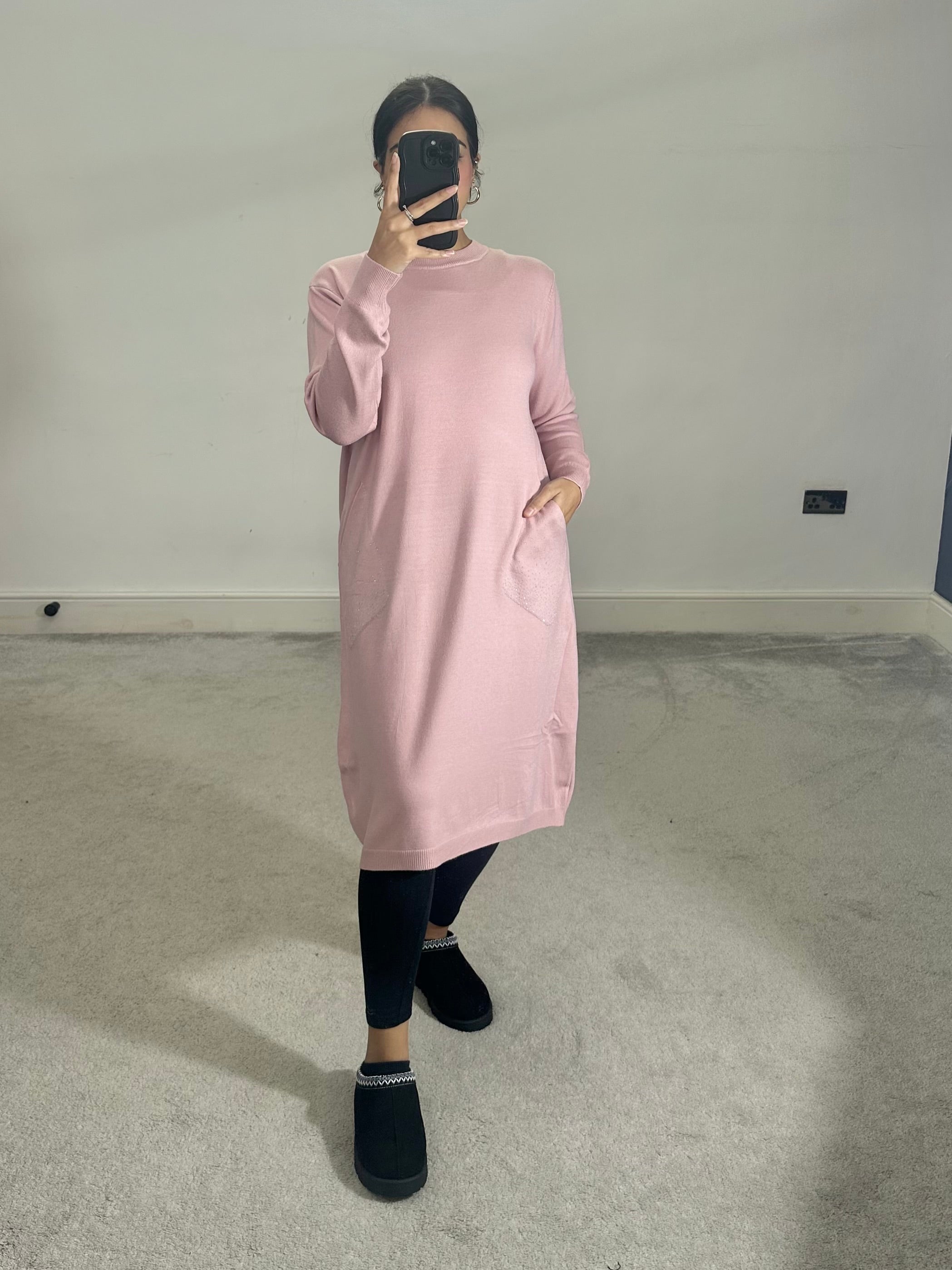 Areeba soft knit pocket dress