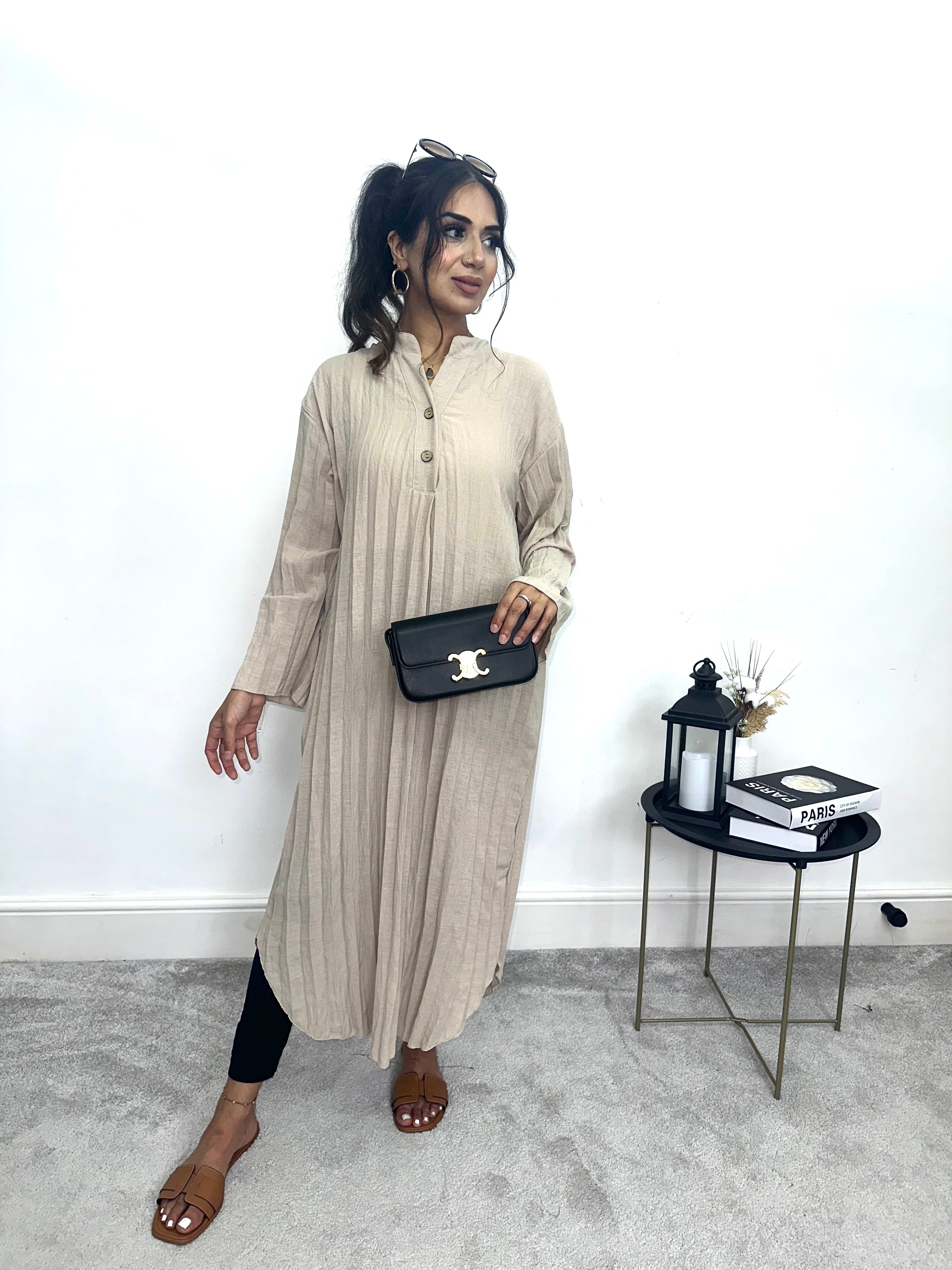 Inayah Pleated Midi Dress