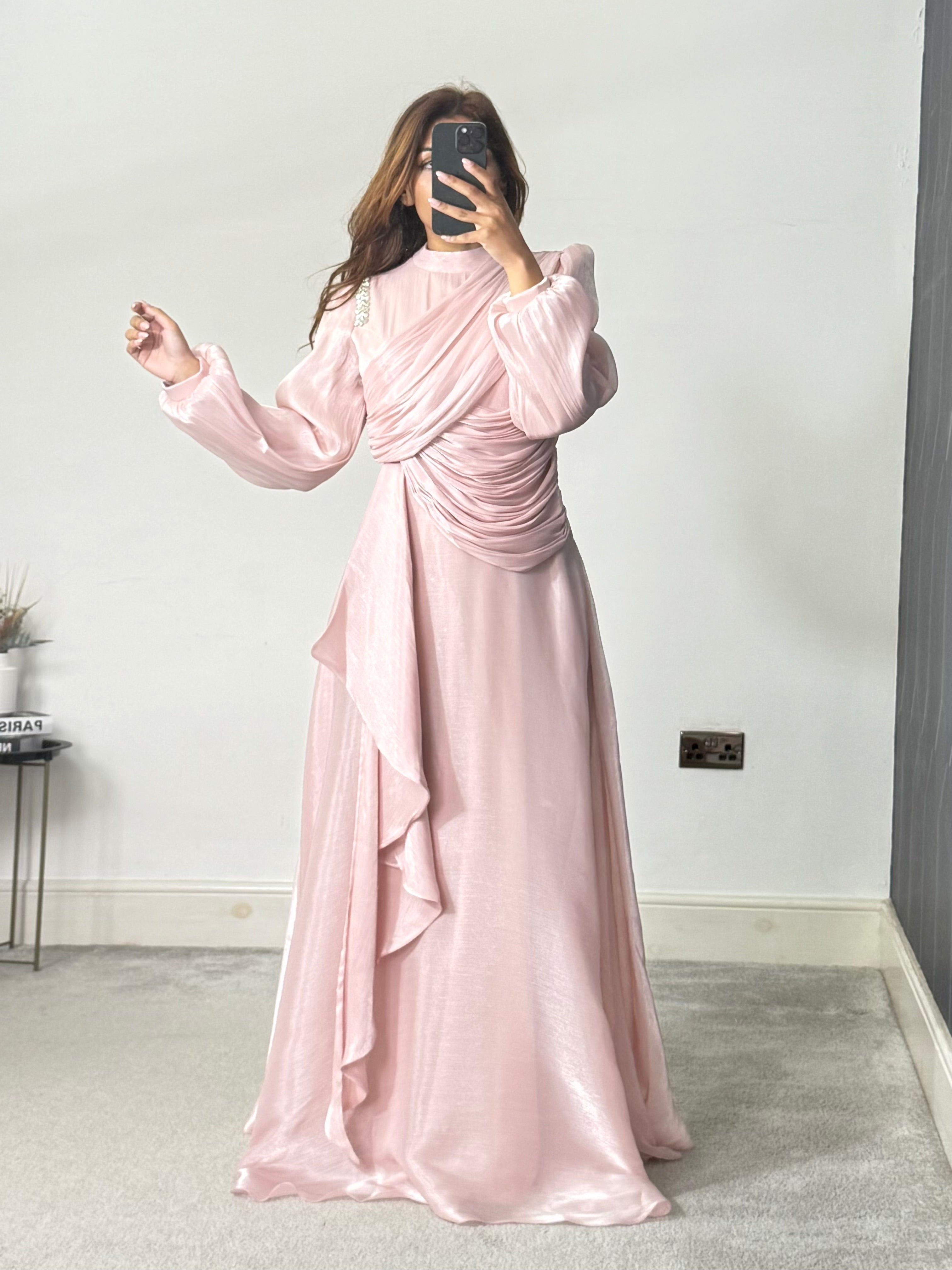 Faryal Modest Dress (Blush)