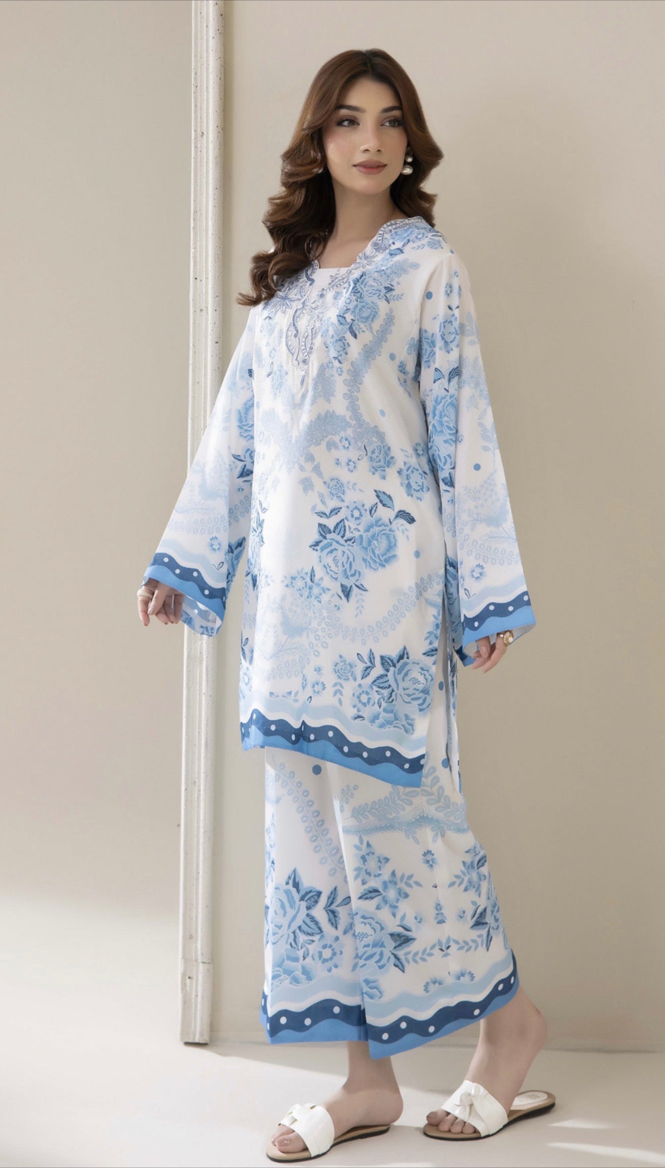 Zareen Printed Modest wear Pakistani Style Co-ord set
