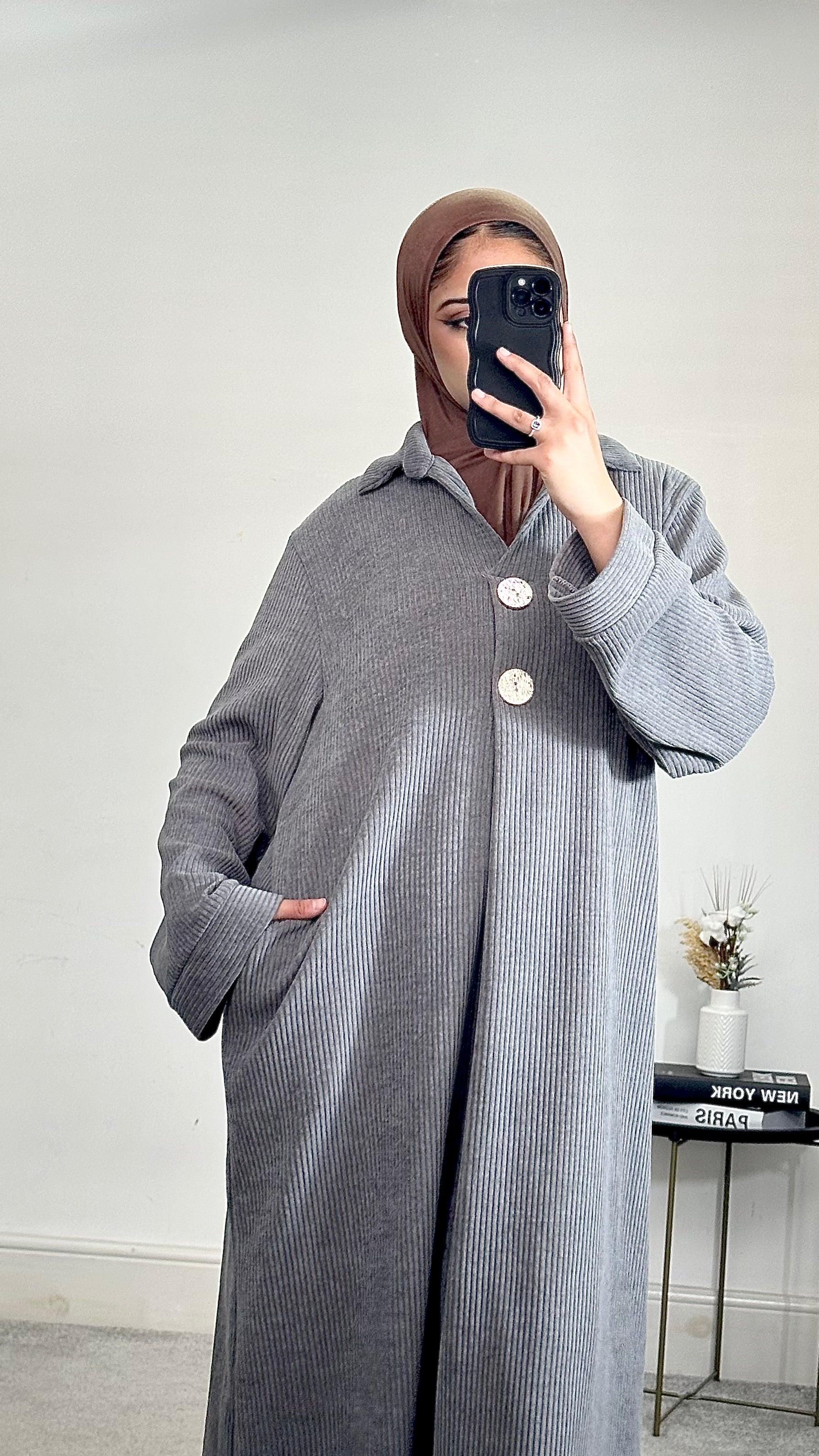 Corduroy Abaya/Long Dress