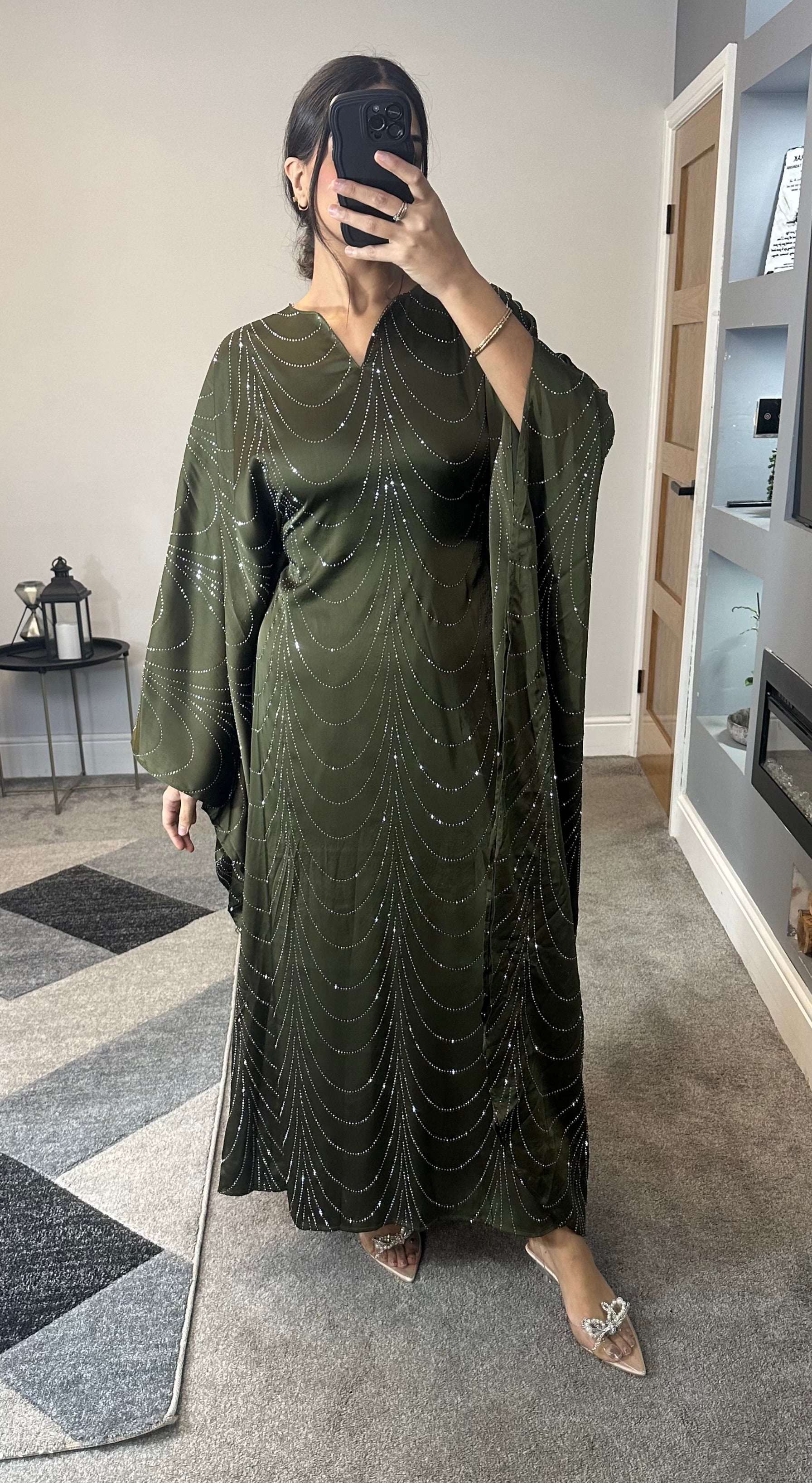 Nabeela Rhinestone Kaftan/Abaya