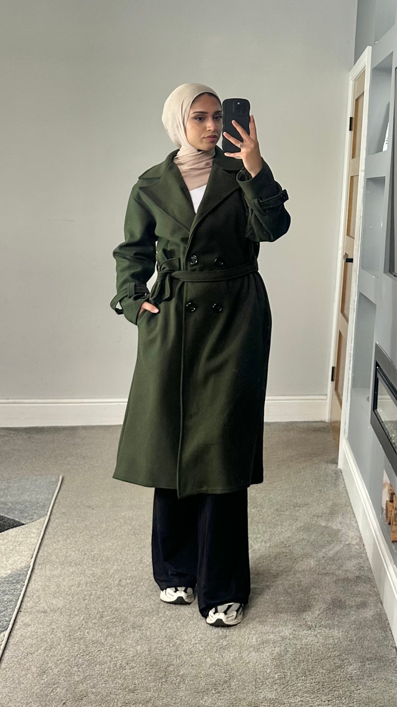 Belted Longline winter coat
