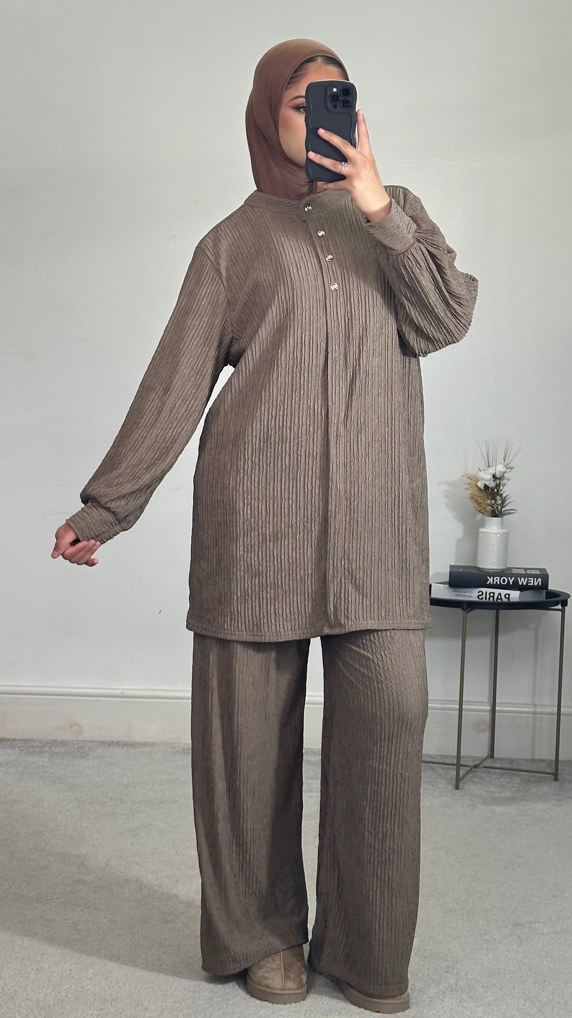 Huda Crinkle 2 piece co ords set