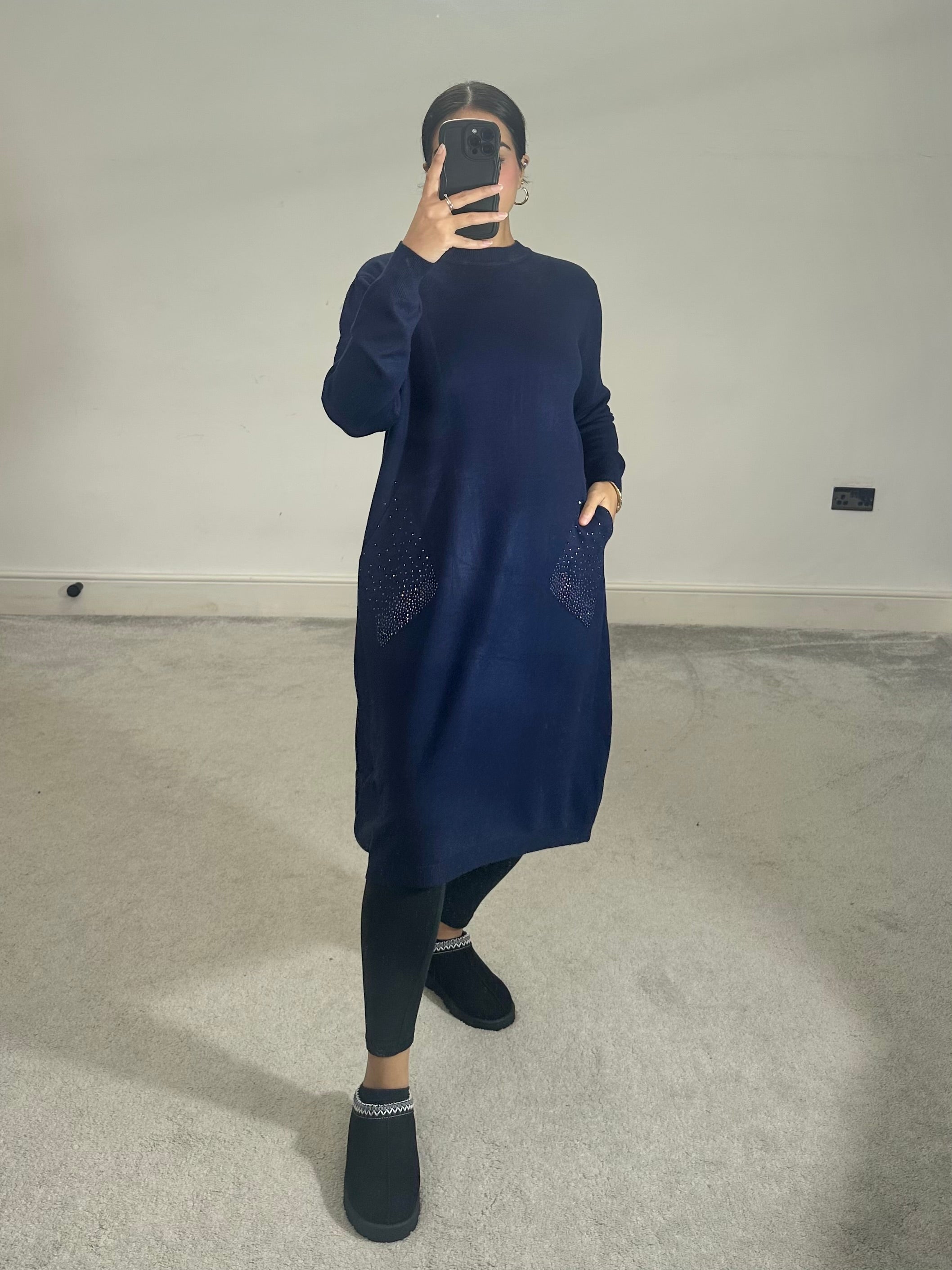 Areeba soft knit pocket dress