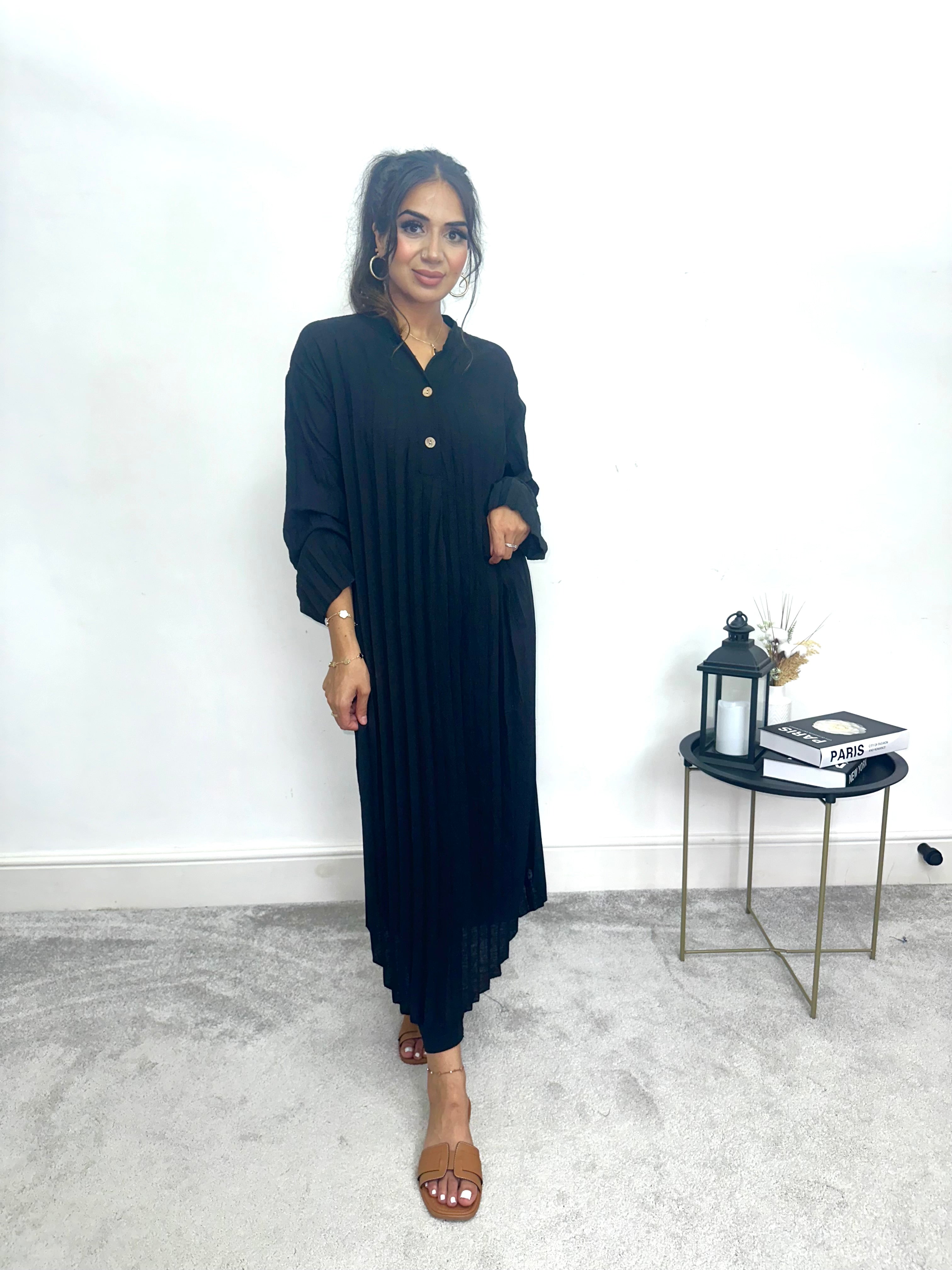 Inayah Pleated Midi Dress