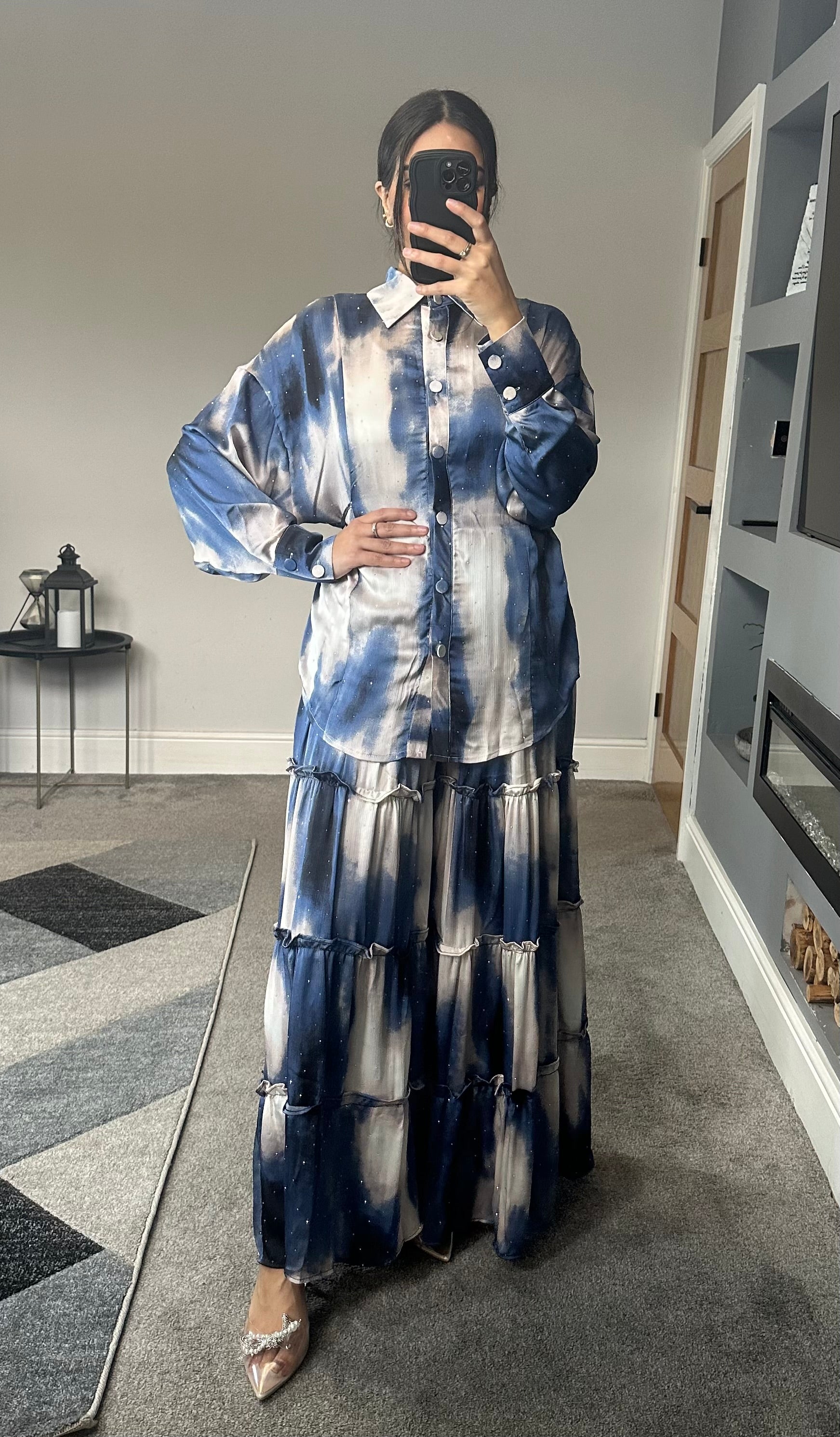 Arooj 2 piece Co ord (Blue)