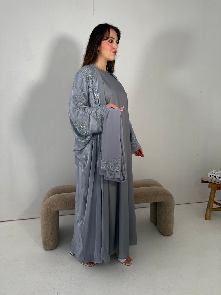 Al-Jawhara Embellished 2 pcs abaya set